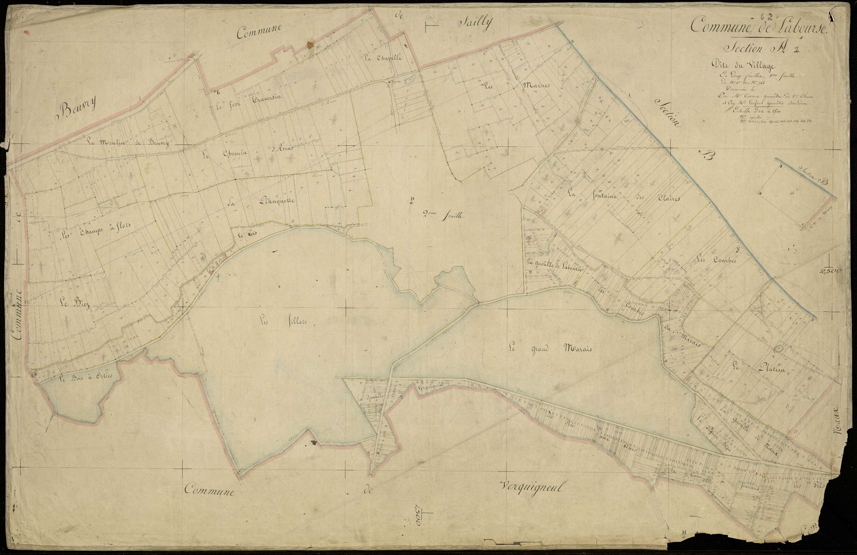 Bours - Section A, 1re feuille
