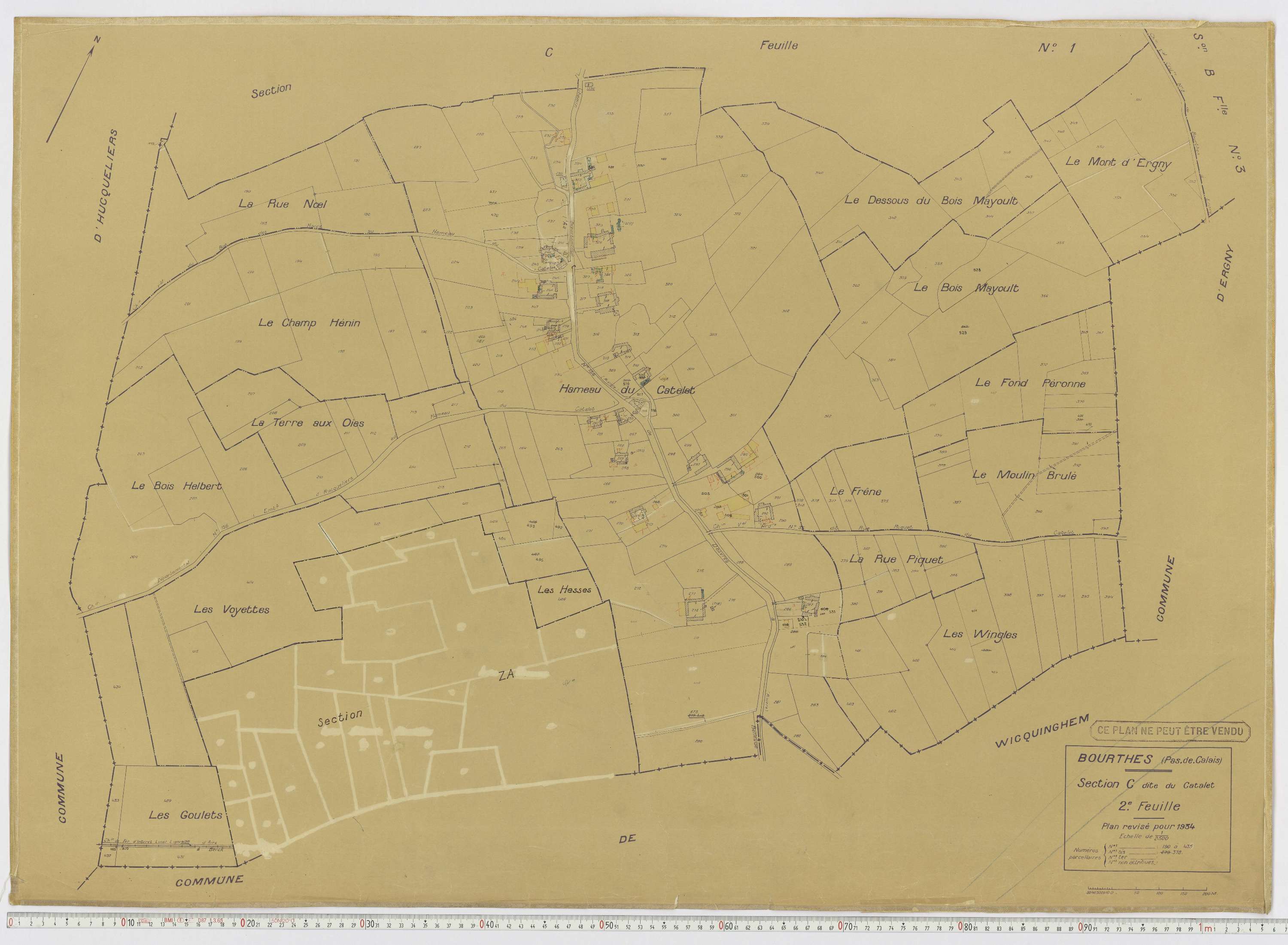 Bourthes - Section C, feuille 2.
