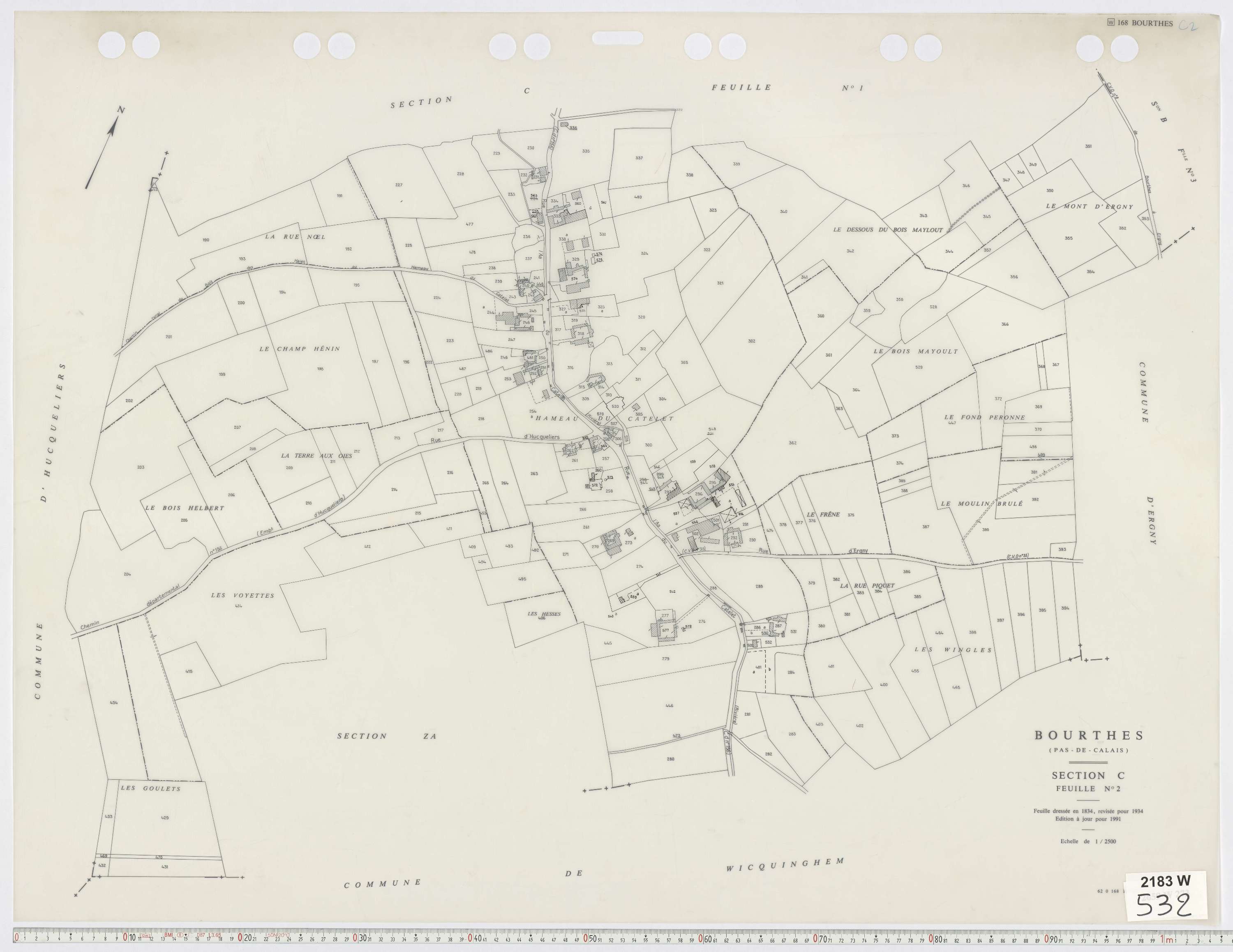 Bourthes - Section C, feuille 2.