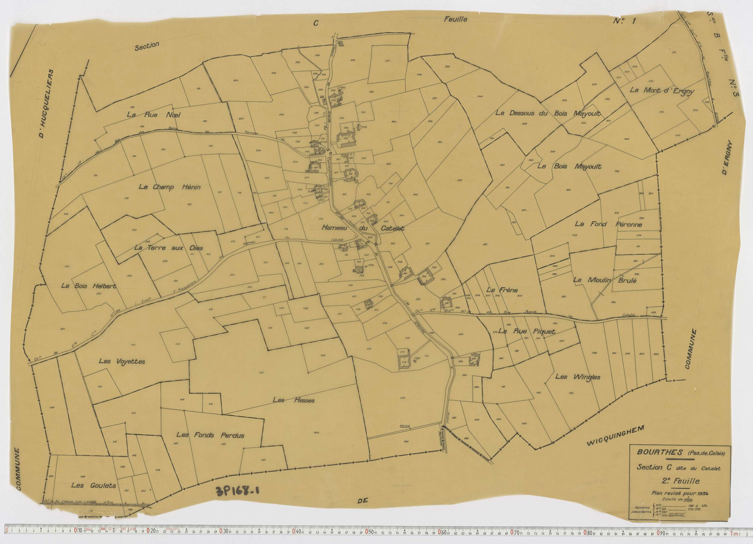 Bourthes - Section C, feuille 2.