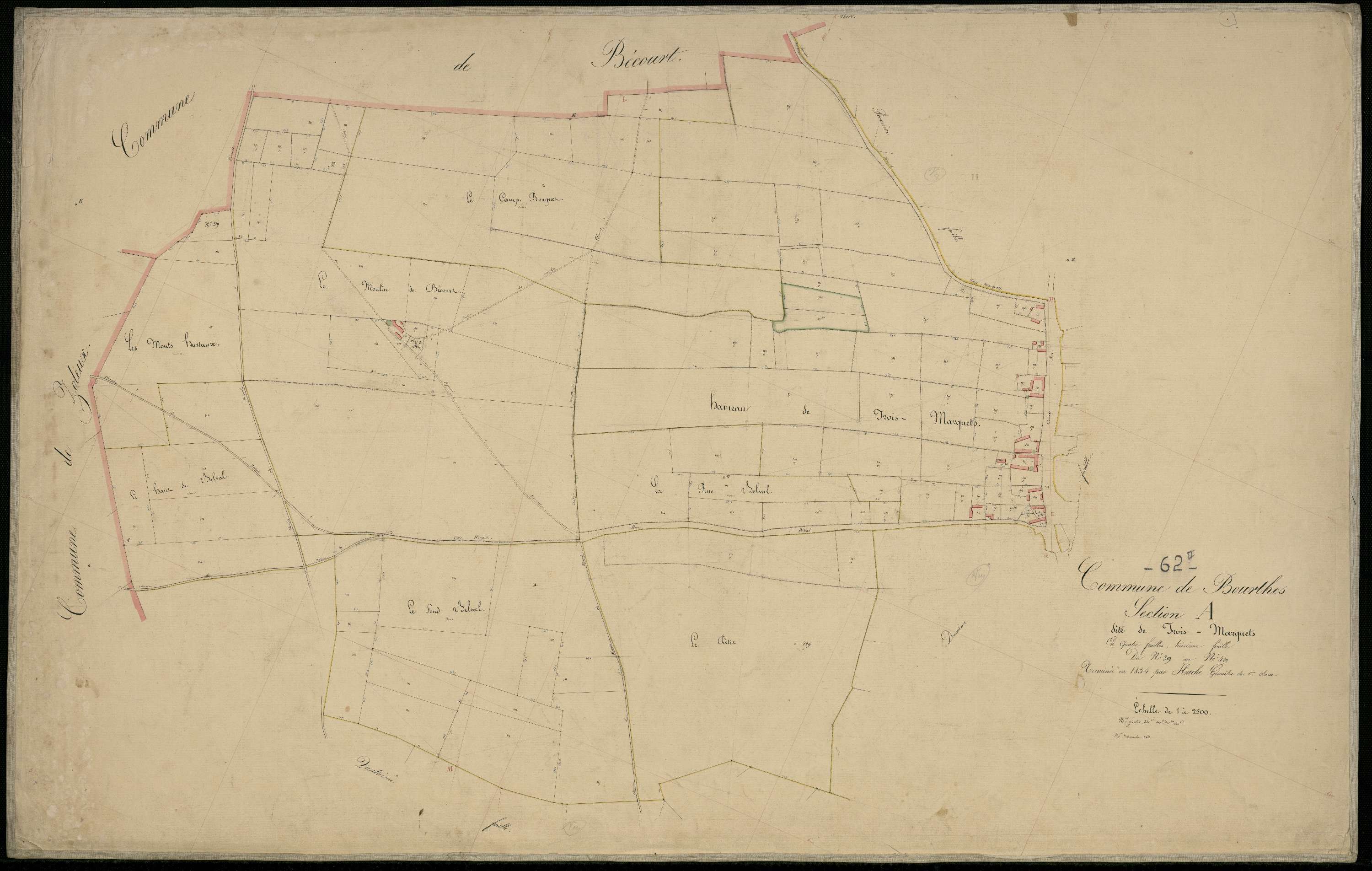 Bourthes - Section A, 3e feuille