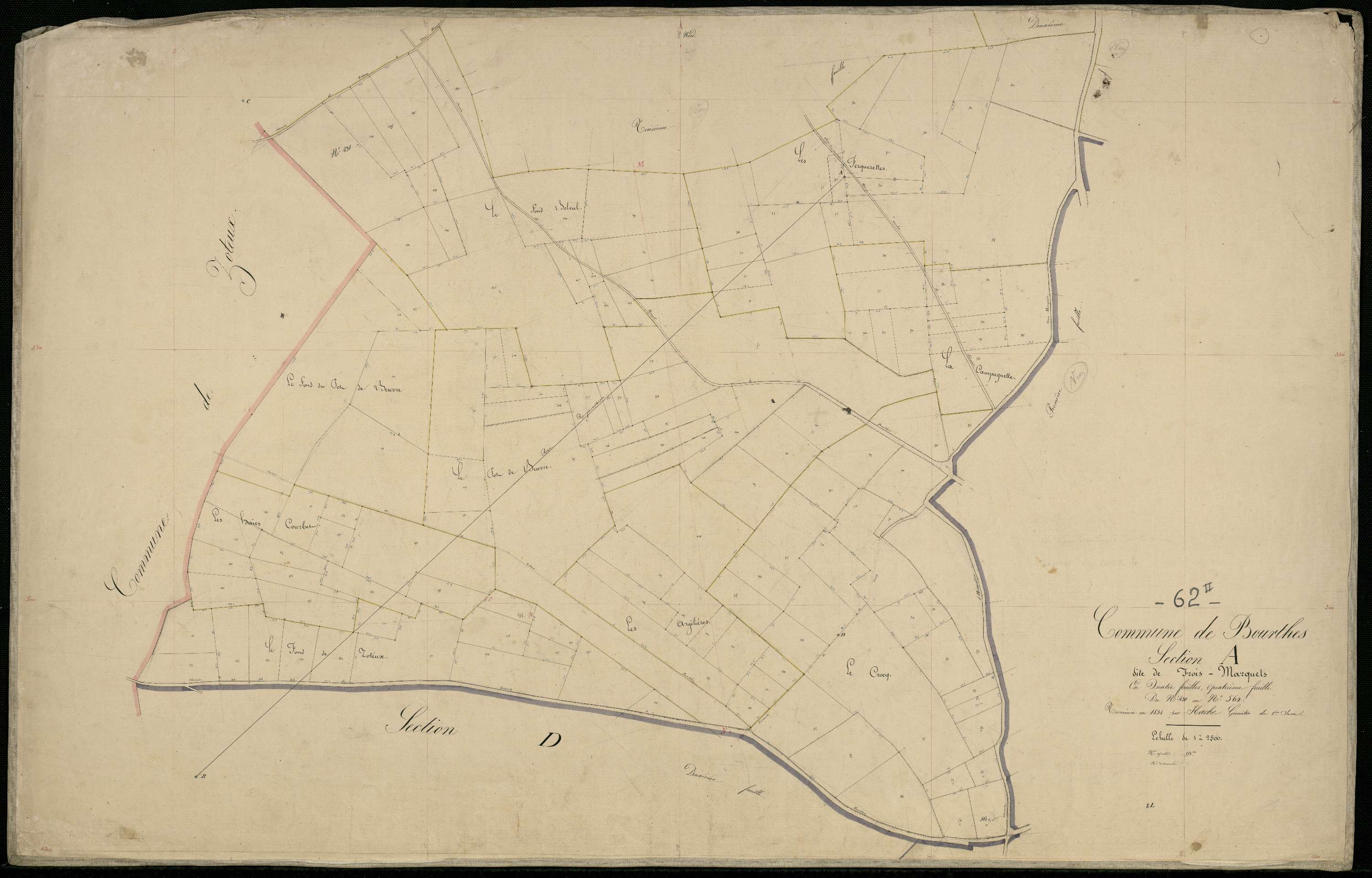 Bourthes - Section A, 4e feuille