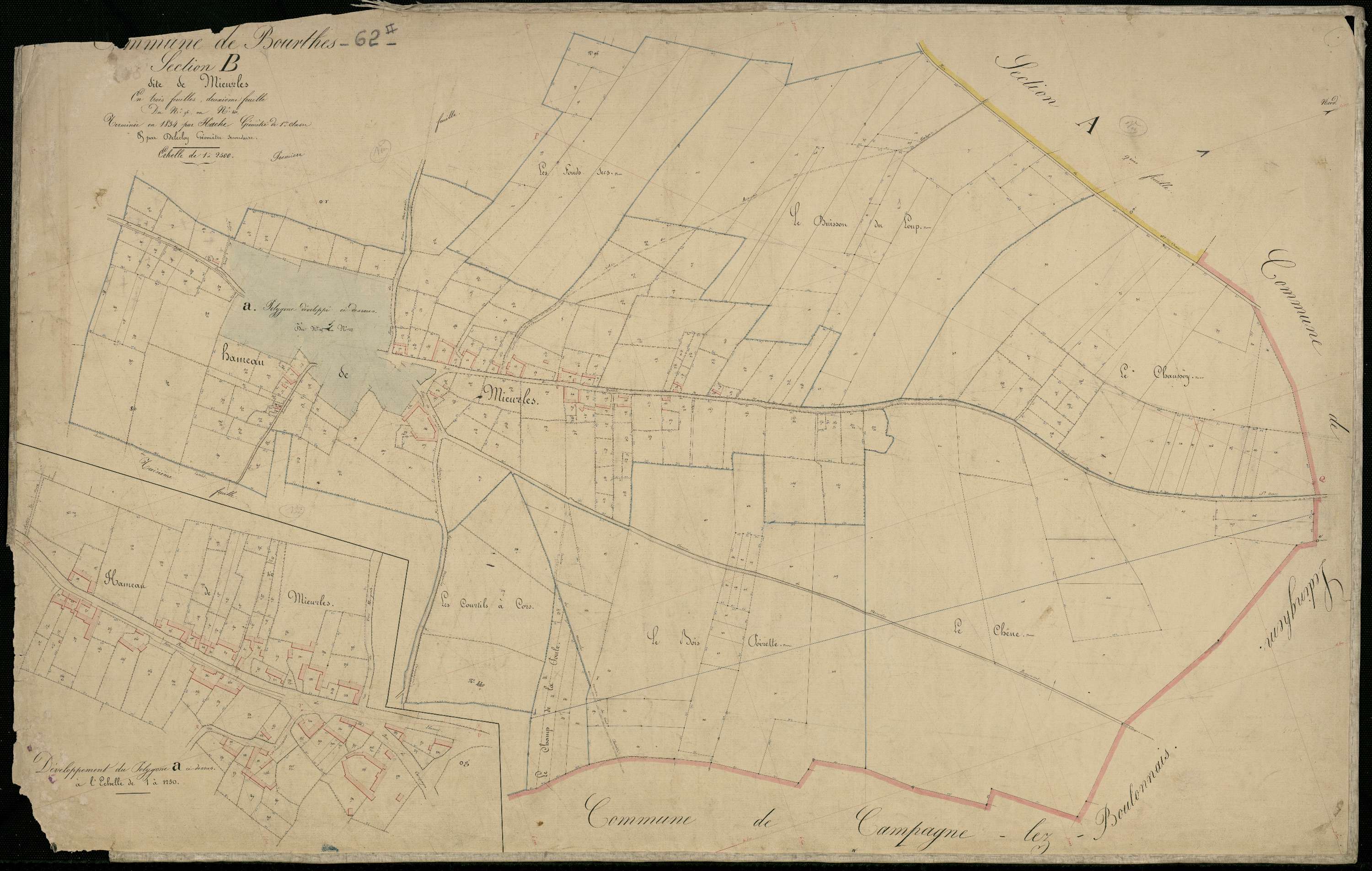 Bourthes - Section B, 2e feuille