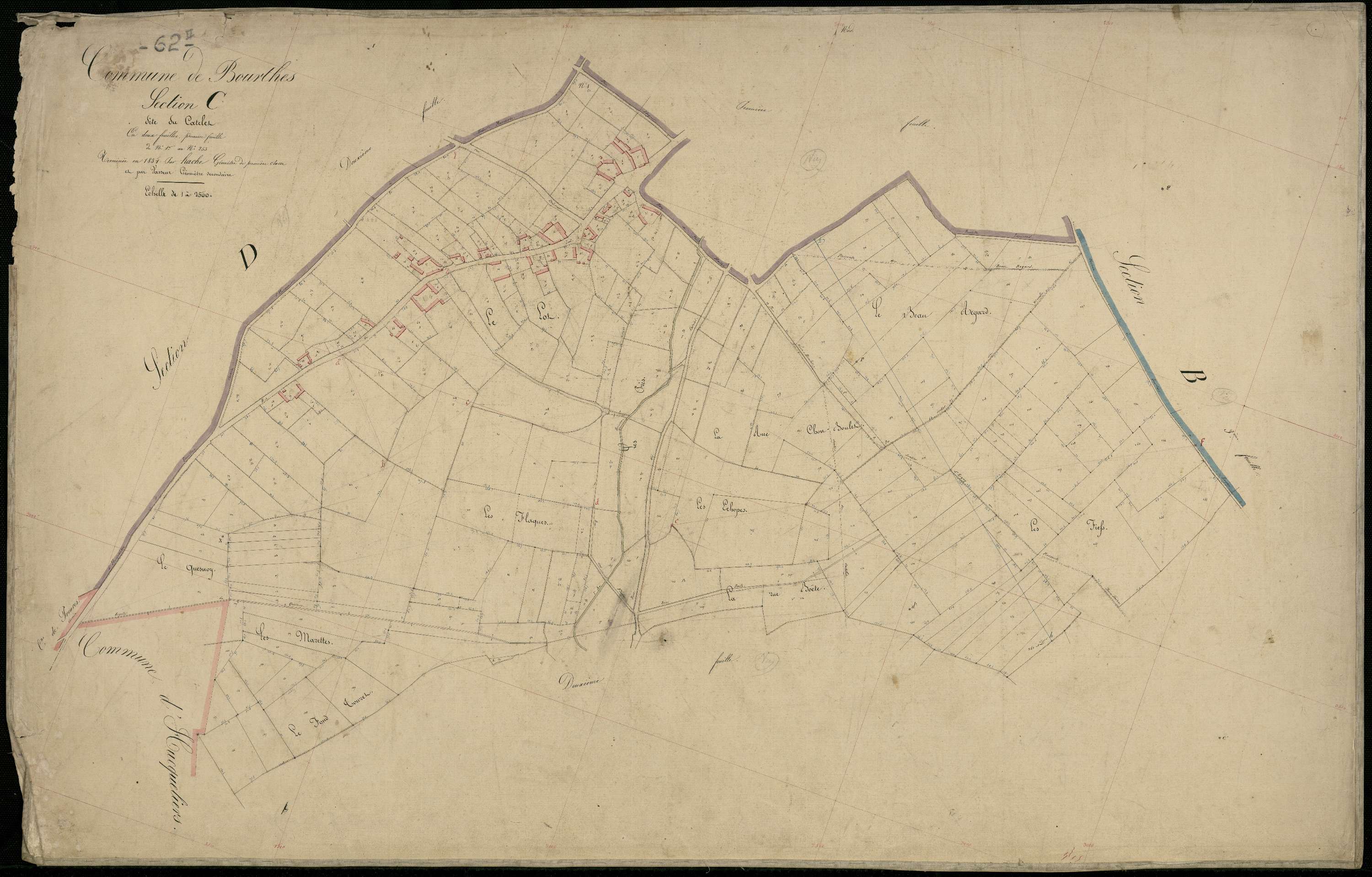 Bourthes - Section C, 1re feuille