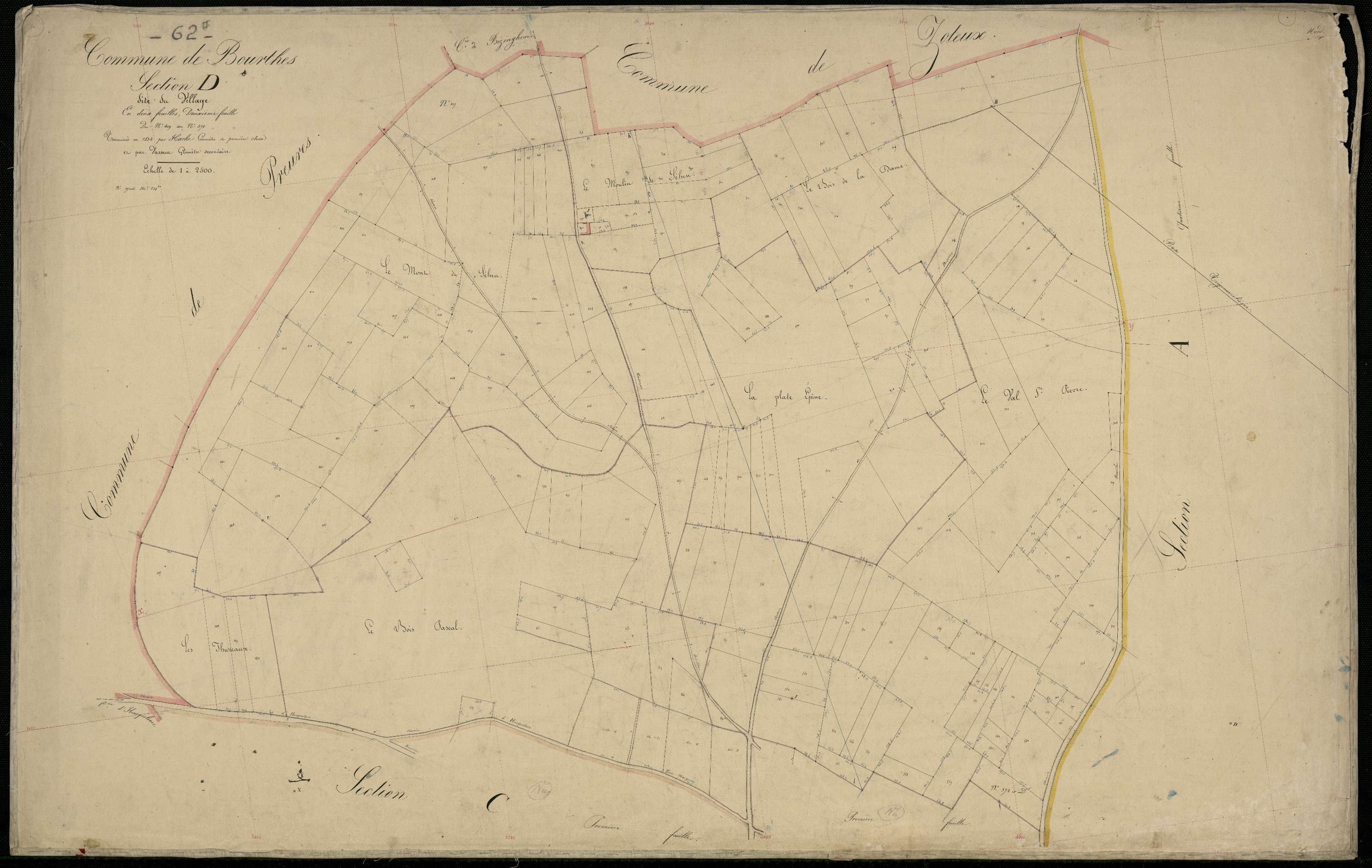 Bourthes - Section D, 2e feuille