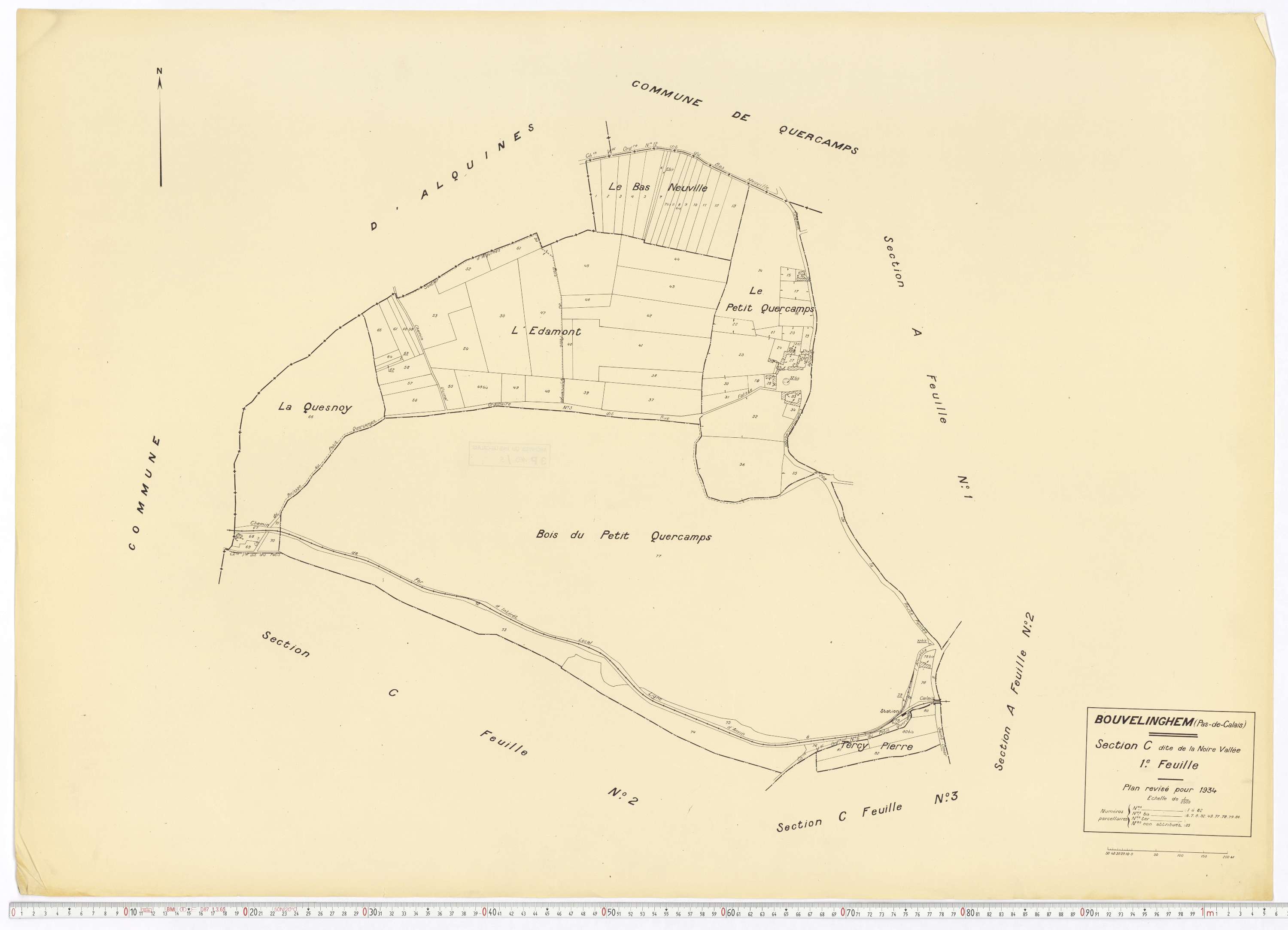Bouvelinghem - Section C, feuille 1.