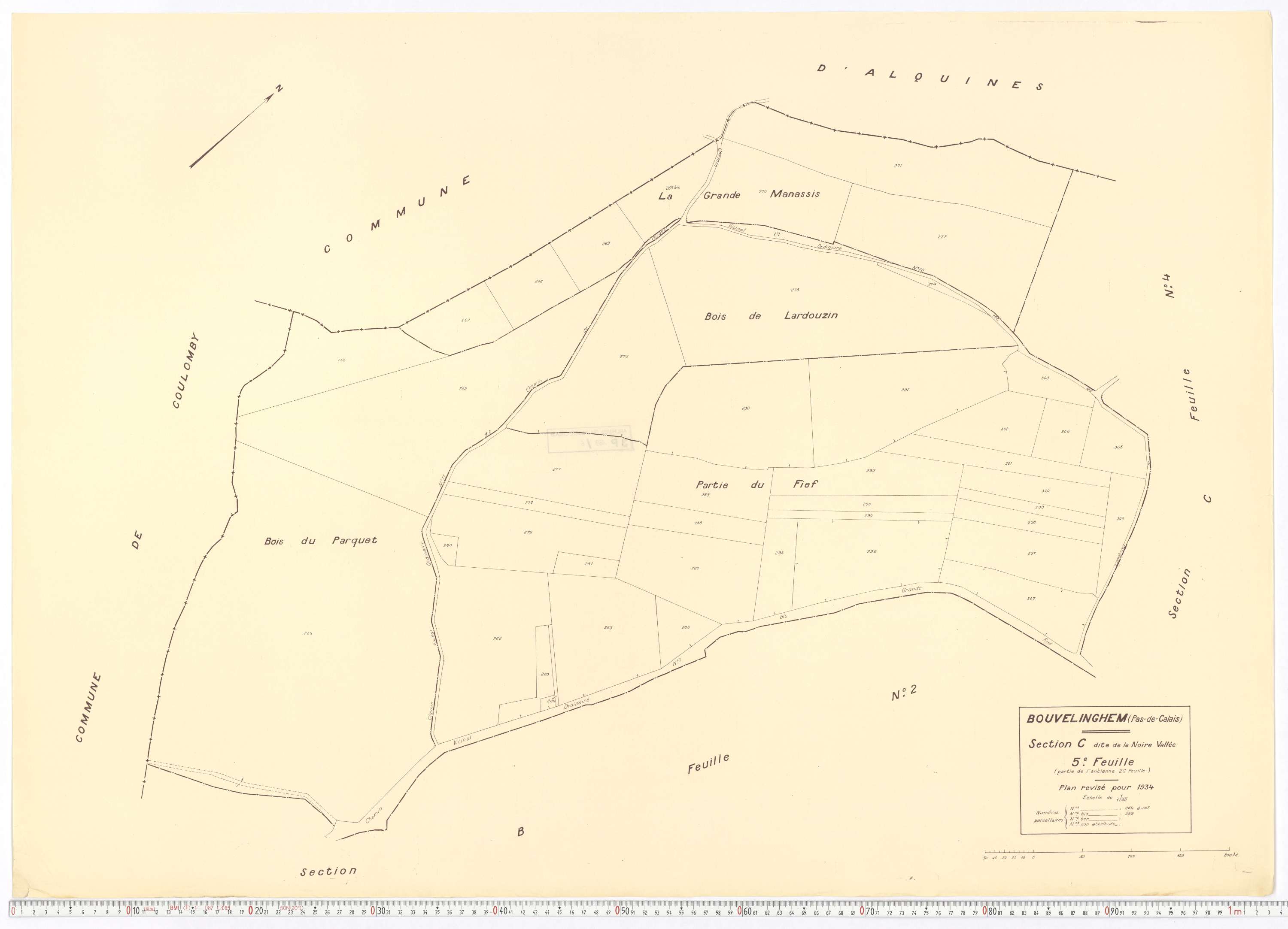 Bouvelinghem - Section C, feuille 5.