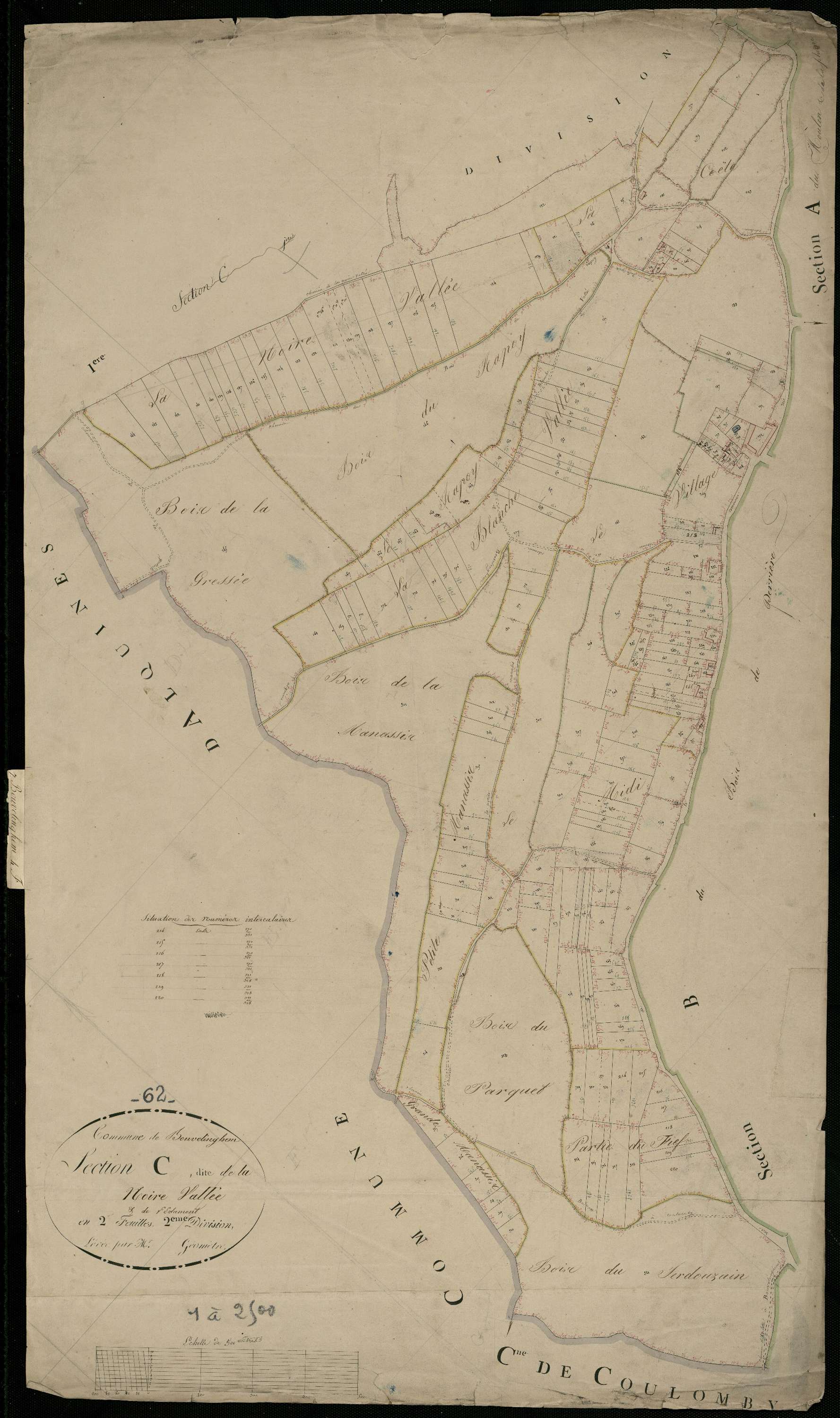 Bouvelinghem - Section C, 2e feuille
