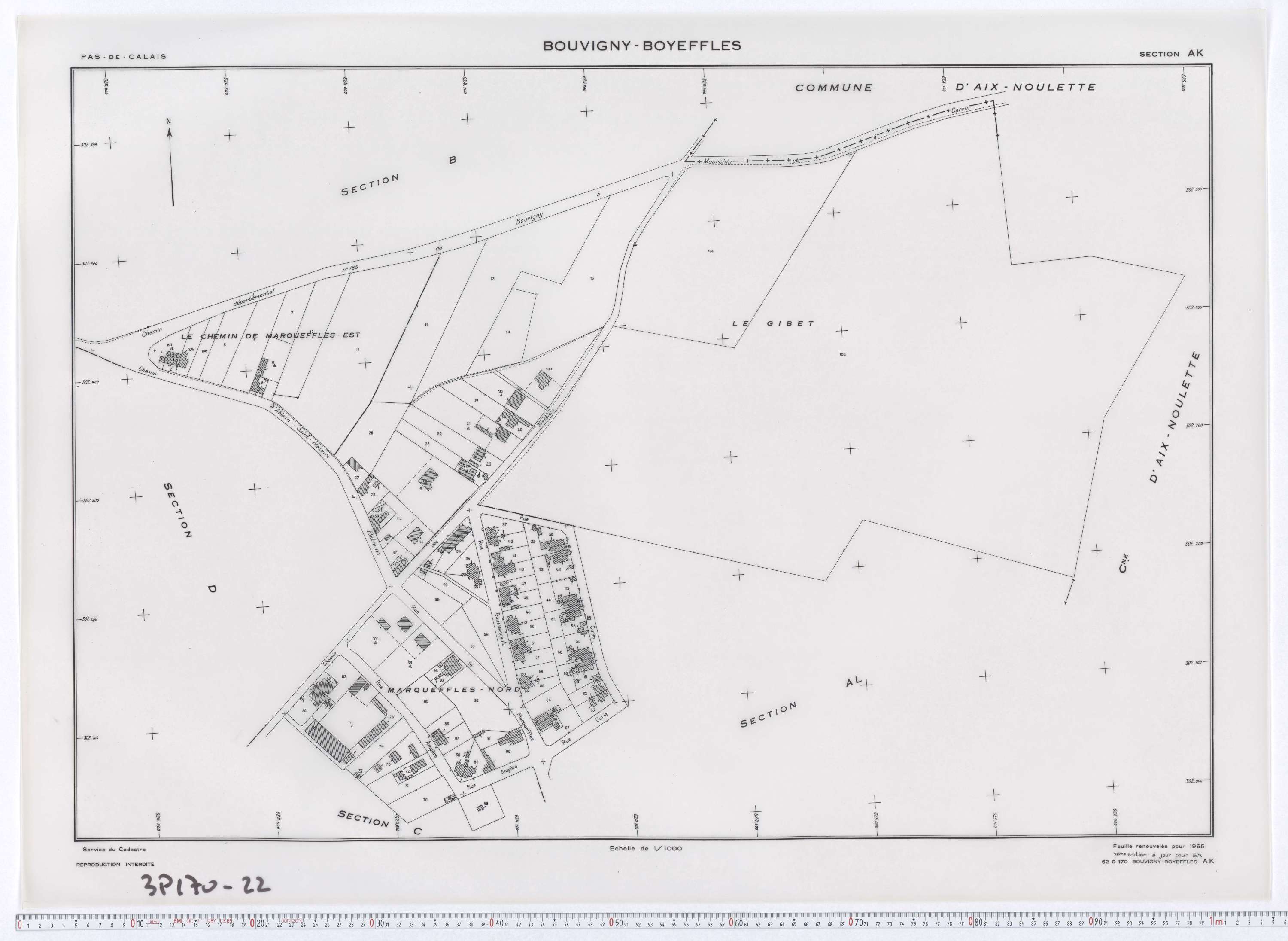Bouvigny-Boyeffles - Section AK.