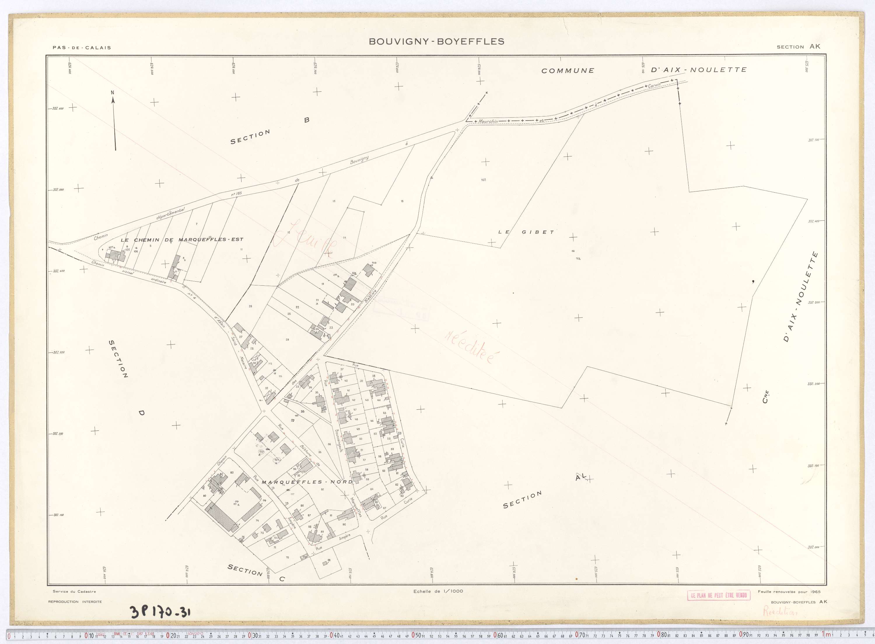 Bouvigny-Boyeffles - Section AK.