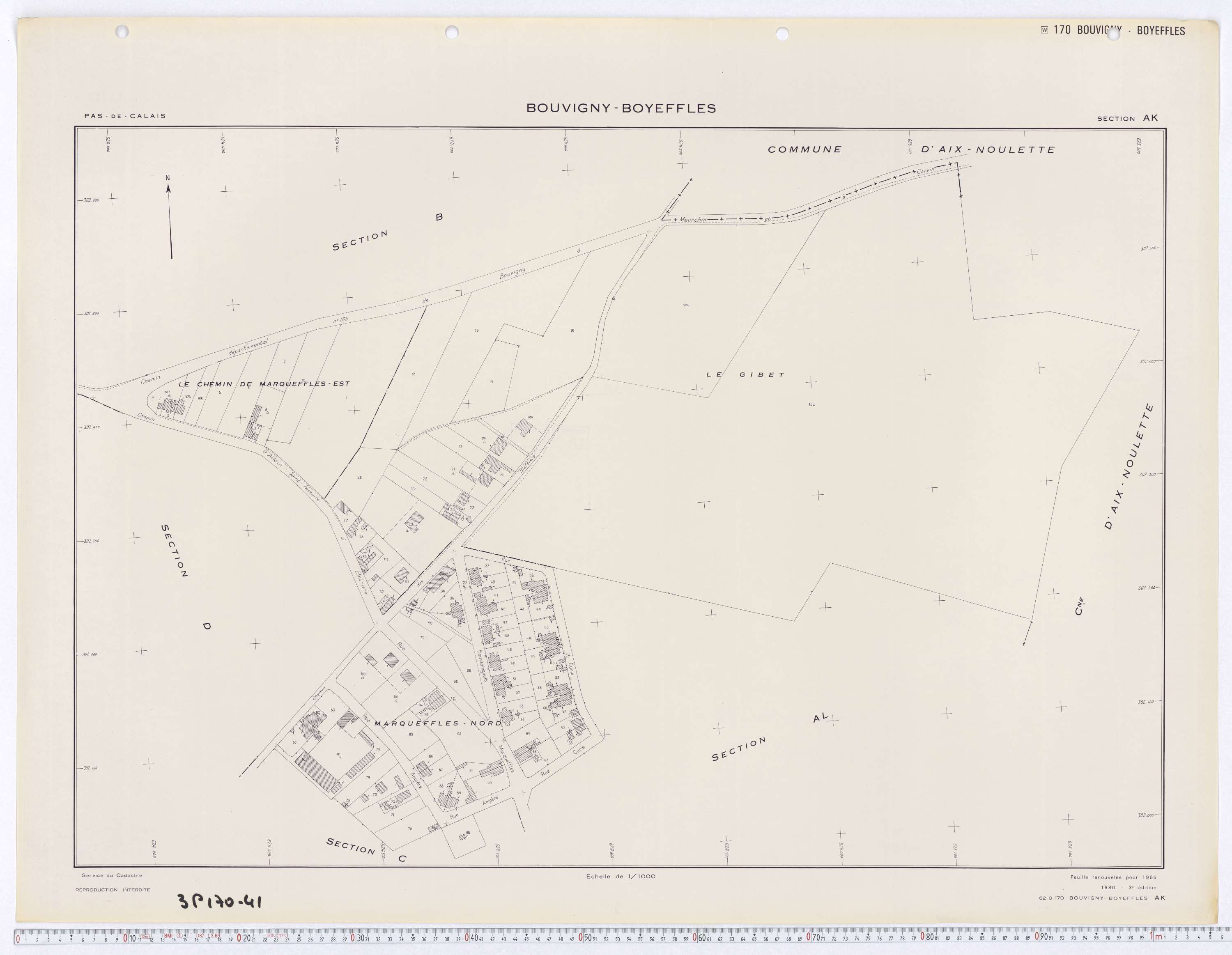 Bouvigny-Boyeffles - Section AK.