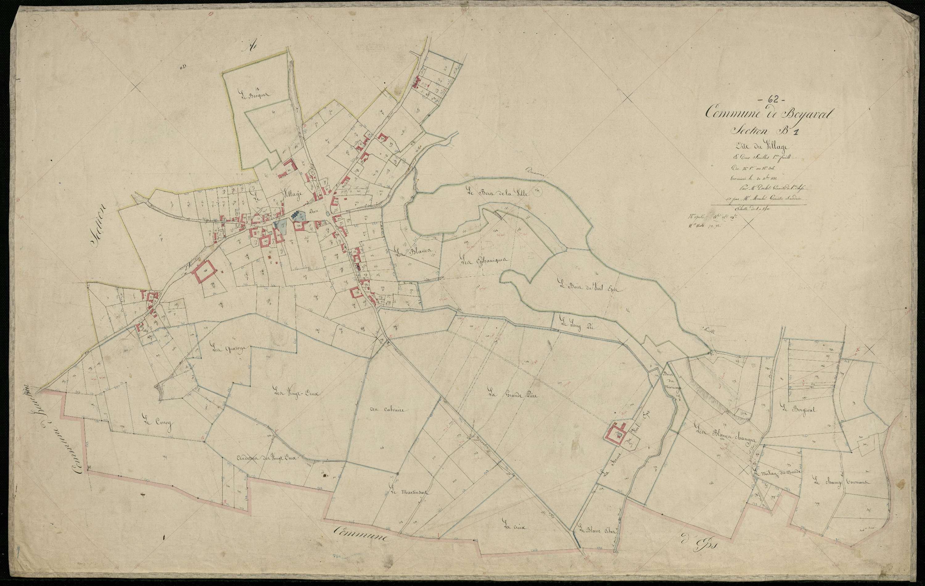 Boyaval - Section B, 1re feuille