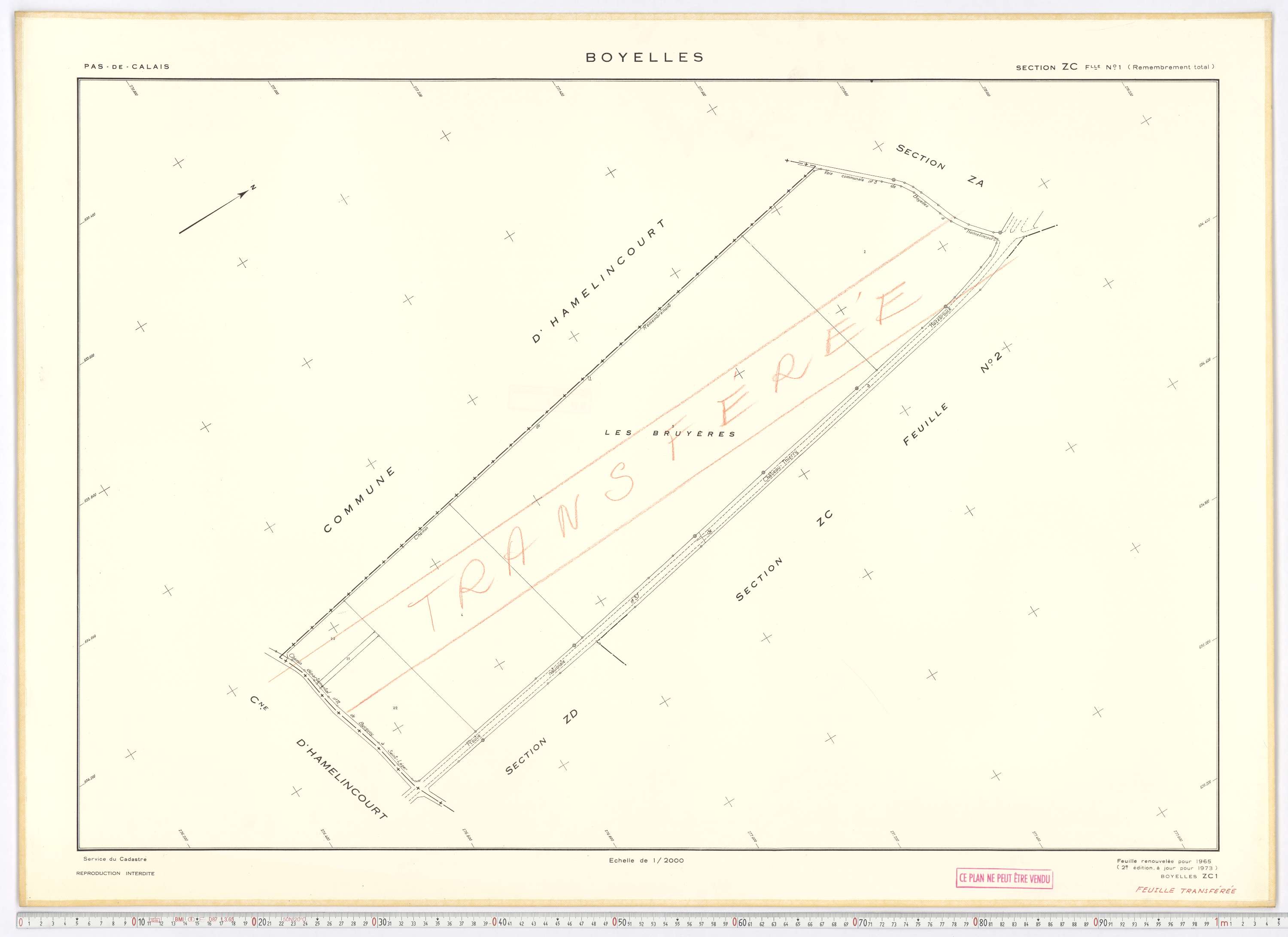 Boyelles - Section ZC, feuille 1.