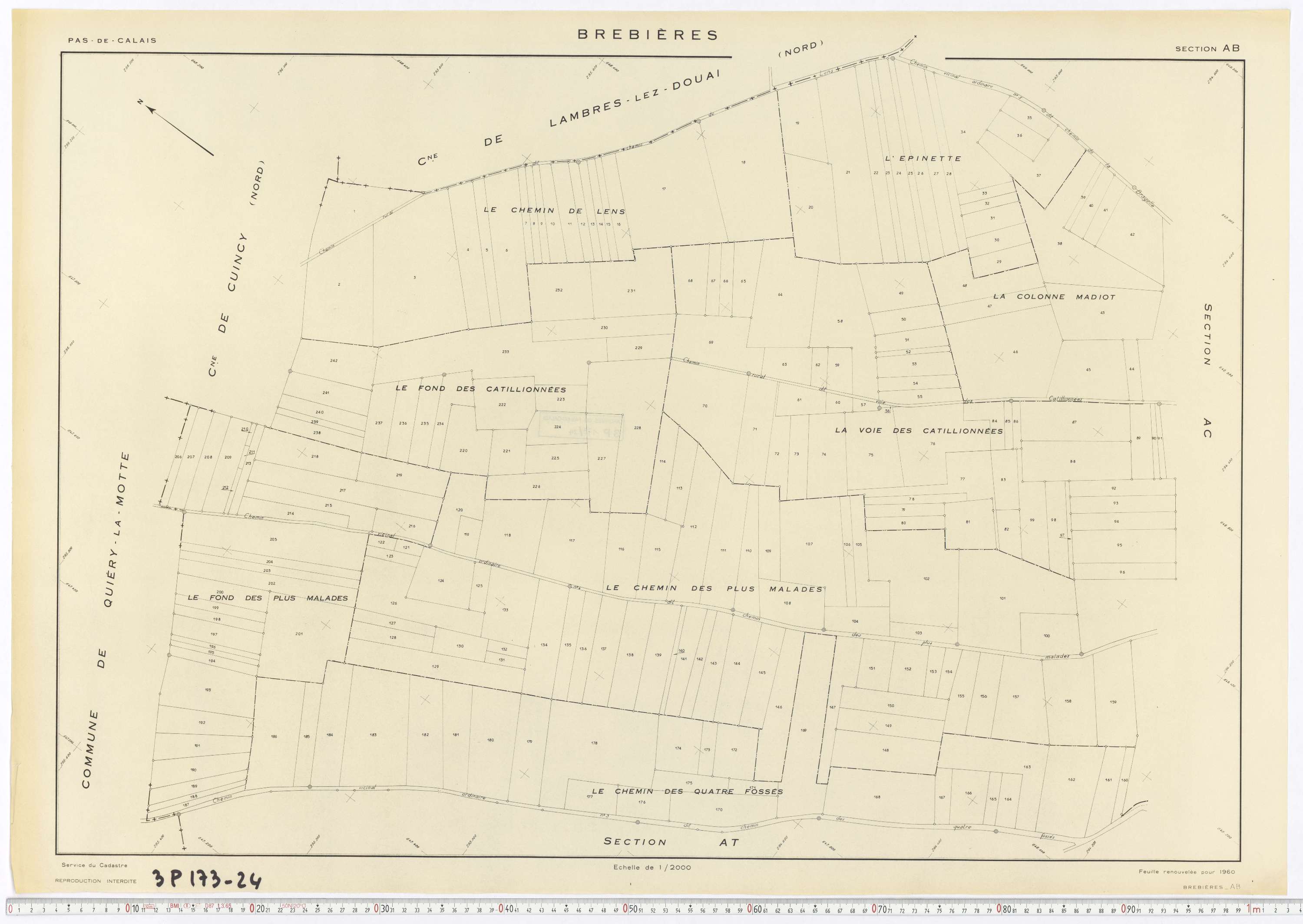 Brebières - Section AB.