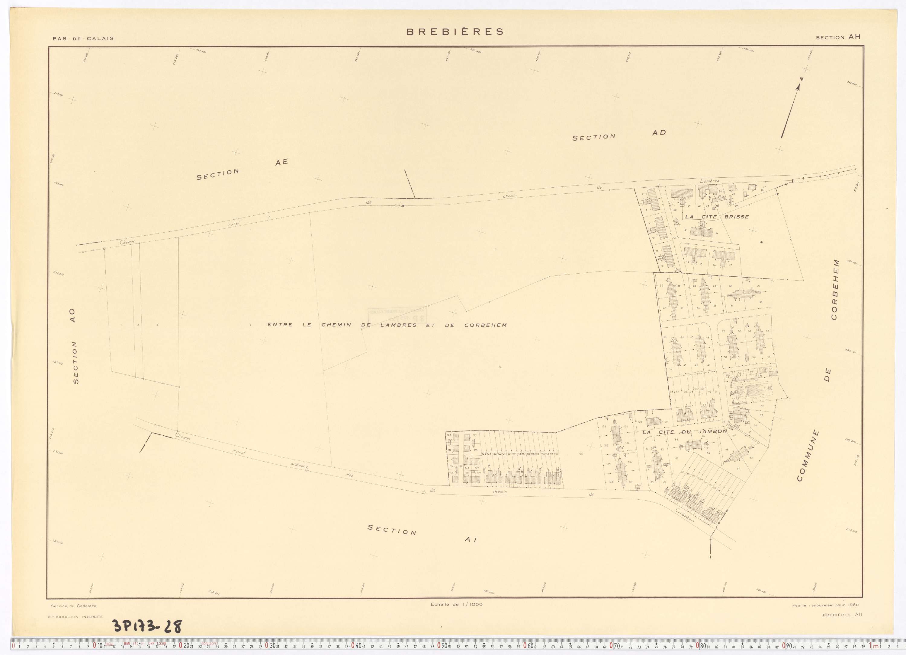Brebières - Section AH.