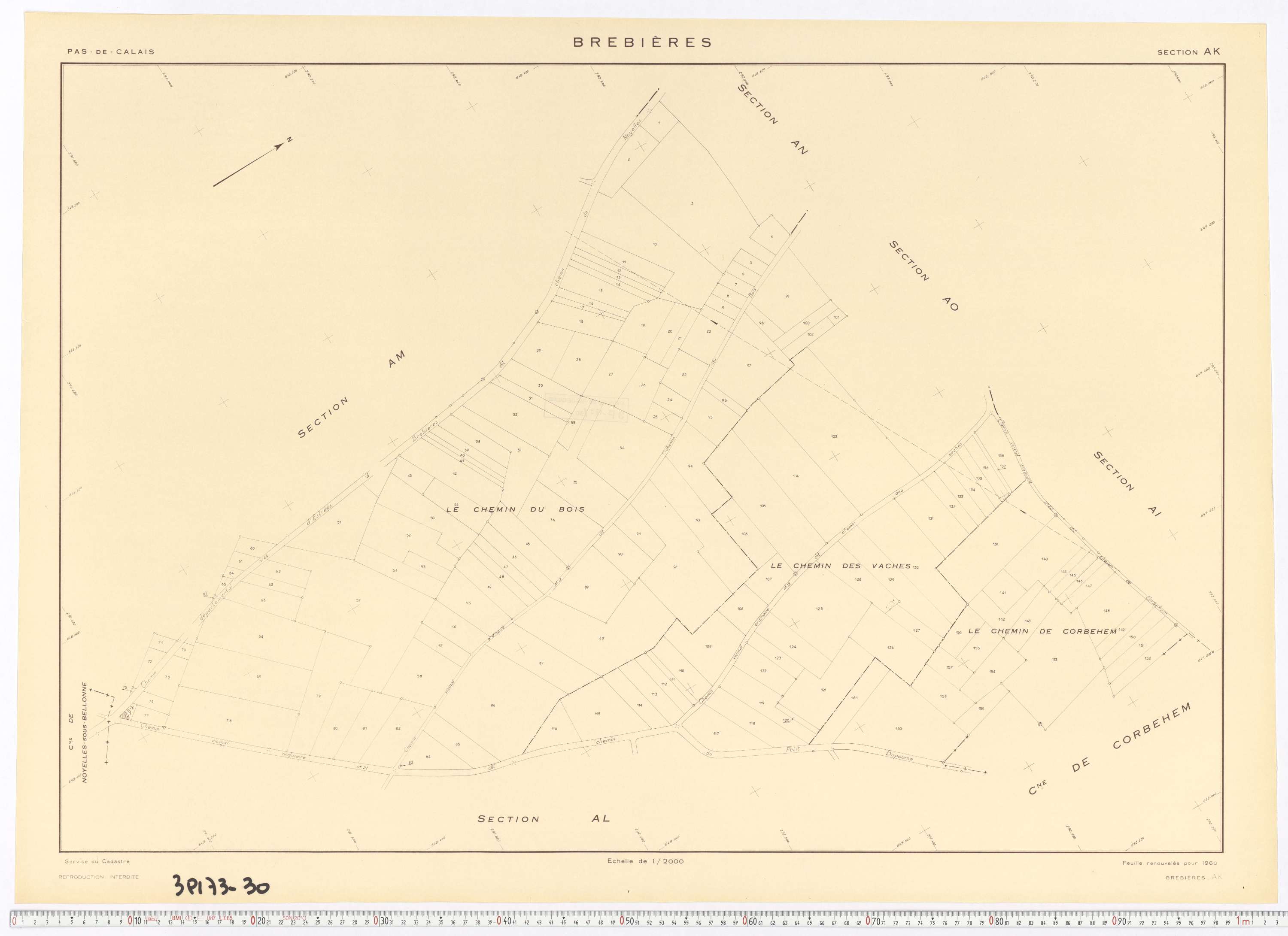 Brebières - Section AK.