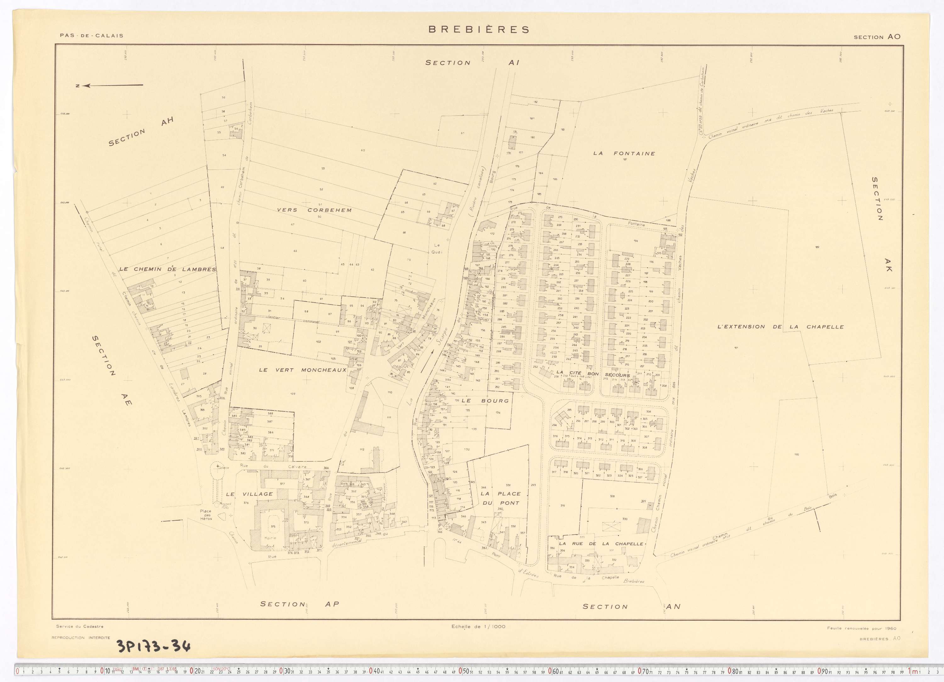 Brebières - Section AO.