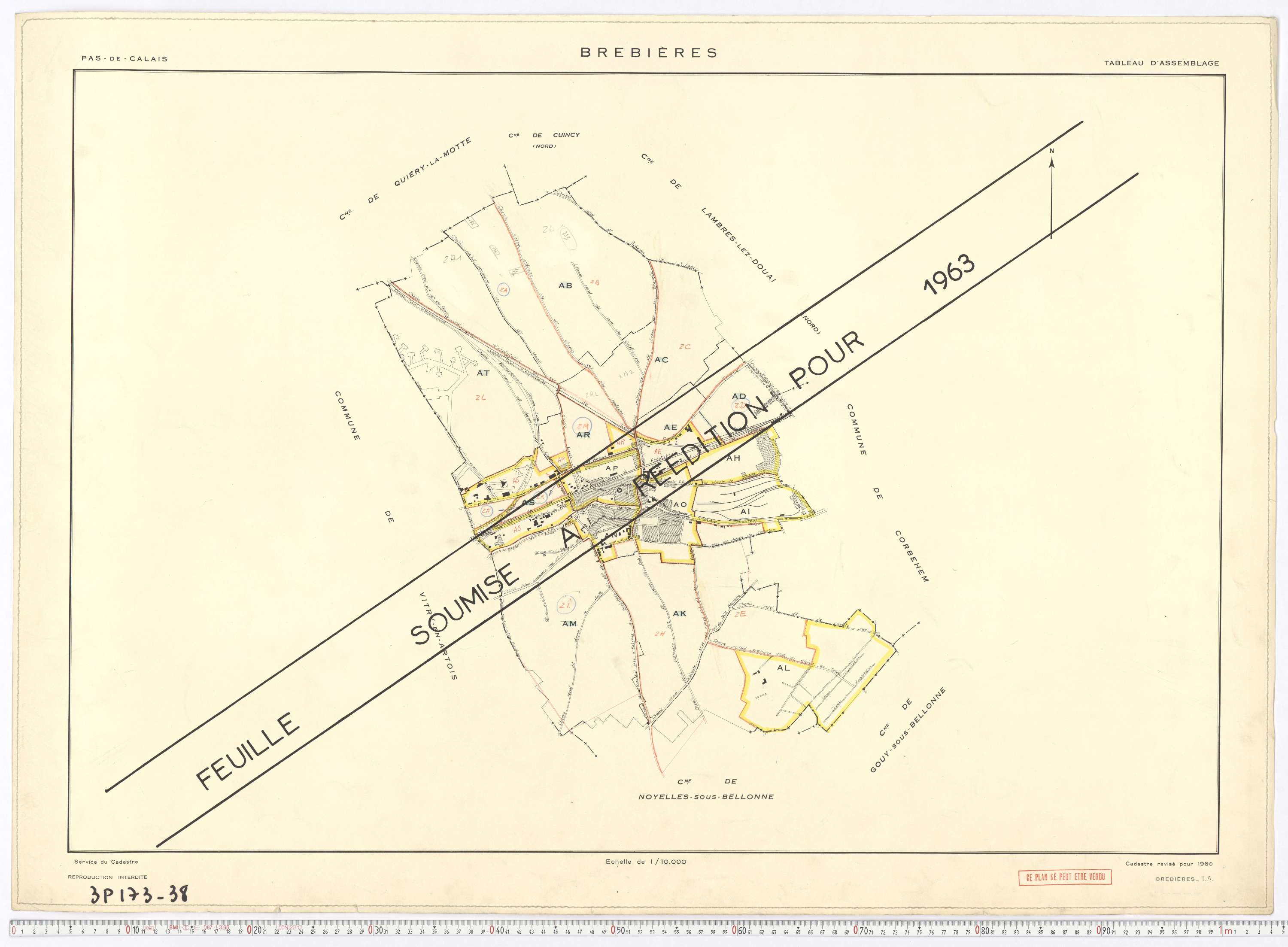 Brebières - Tableau d'assemblage.