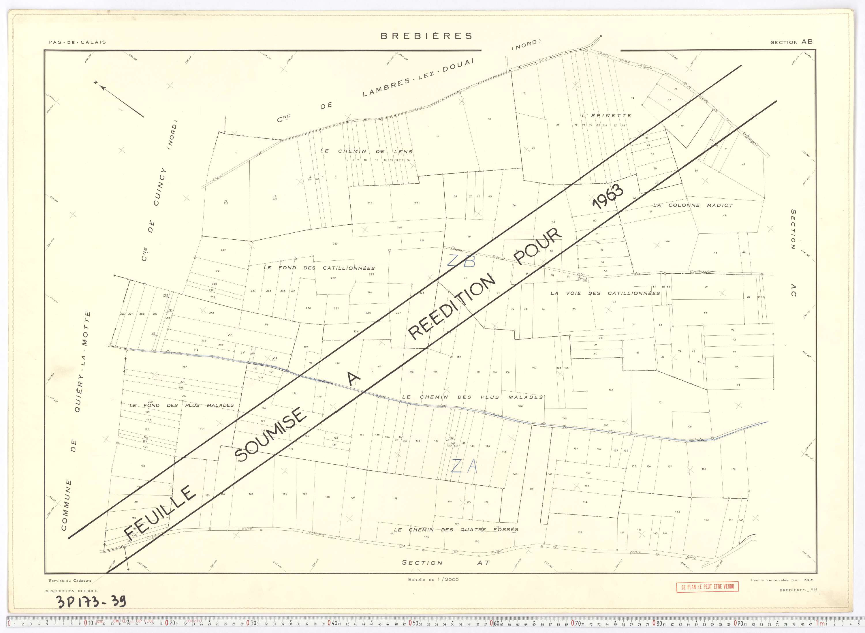 Brebières - Section AB.