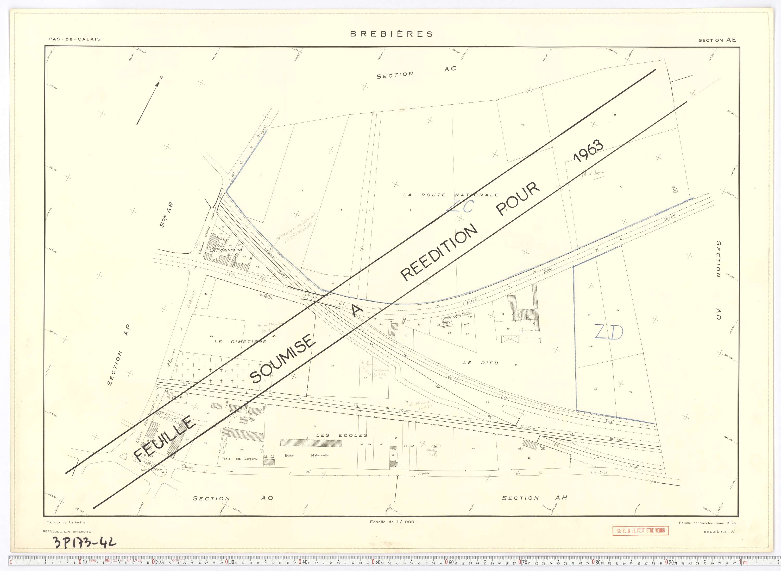 Brebières - Section AE.