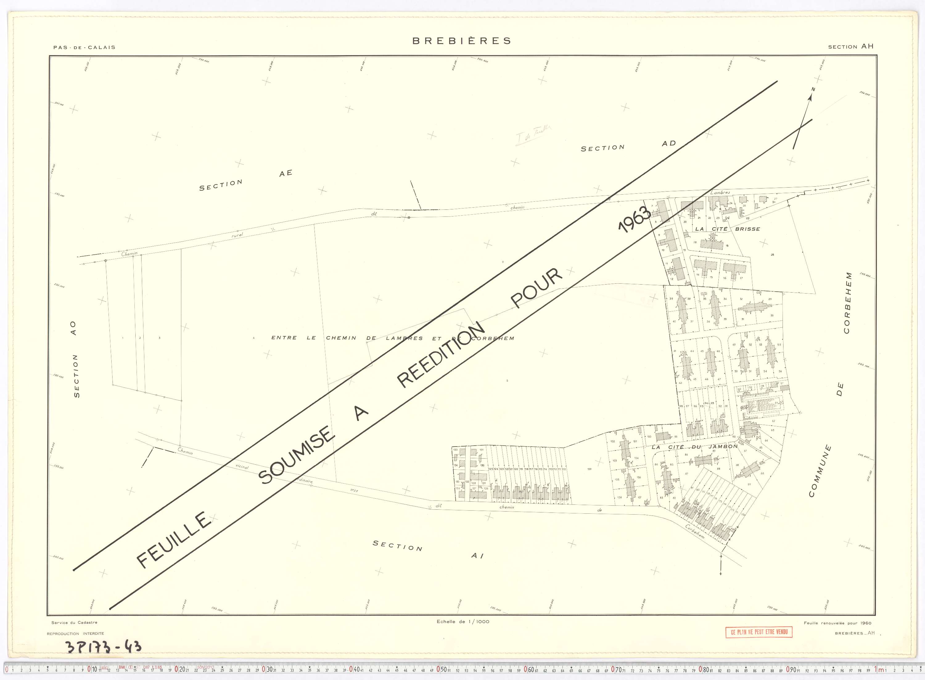 Brebières - Section AH.
