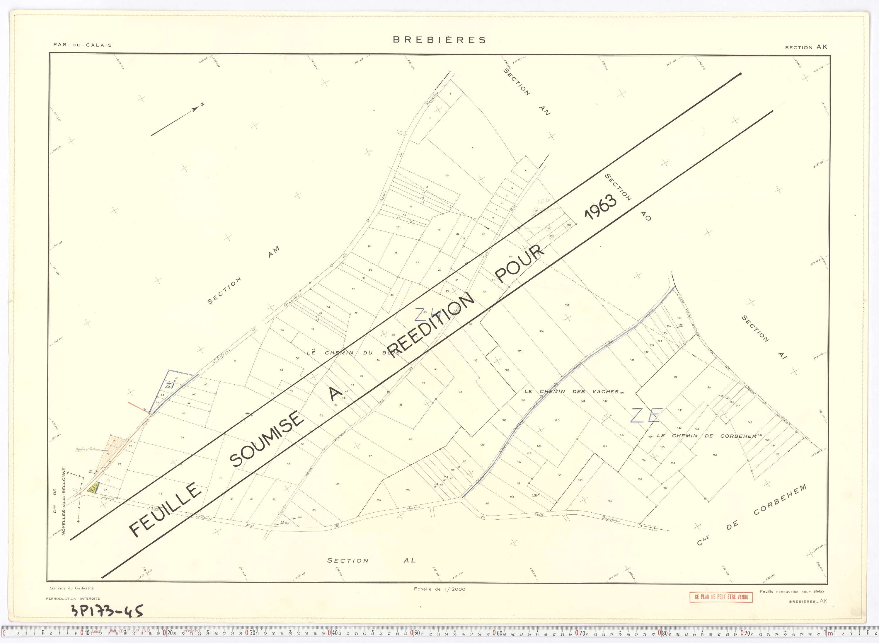 Brebières - Section AK.