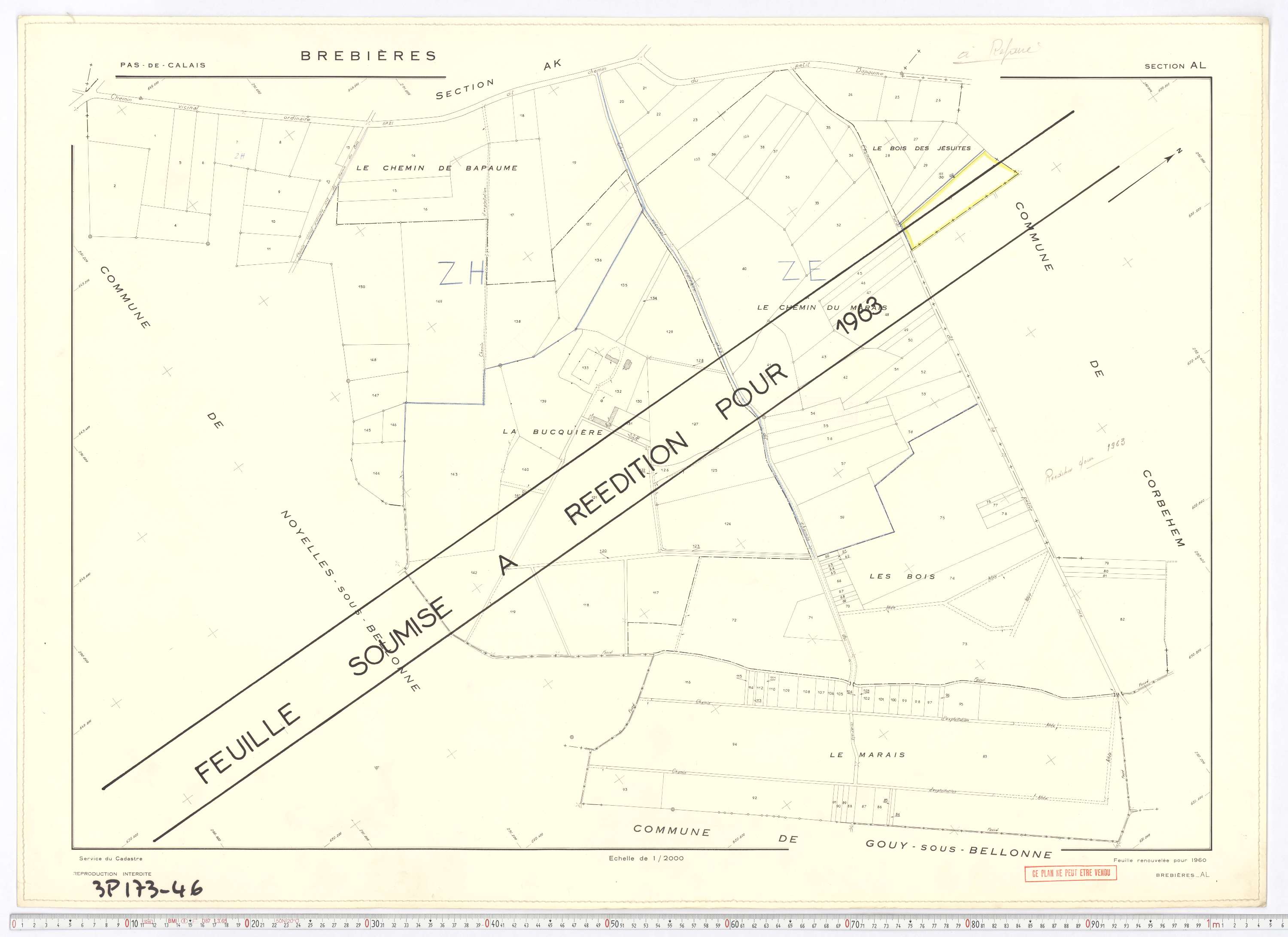 Brebières - Section AL.