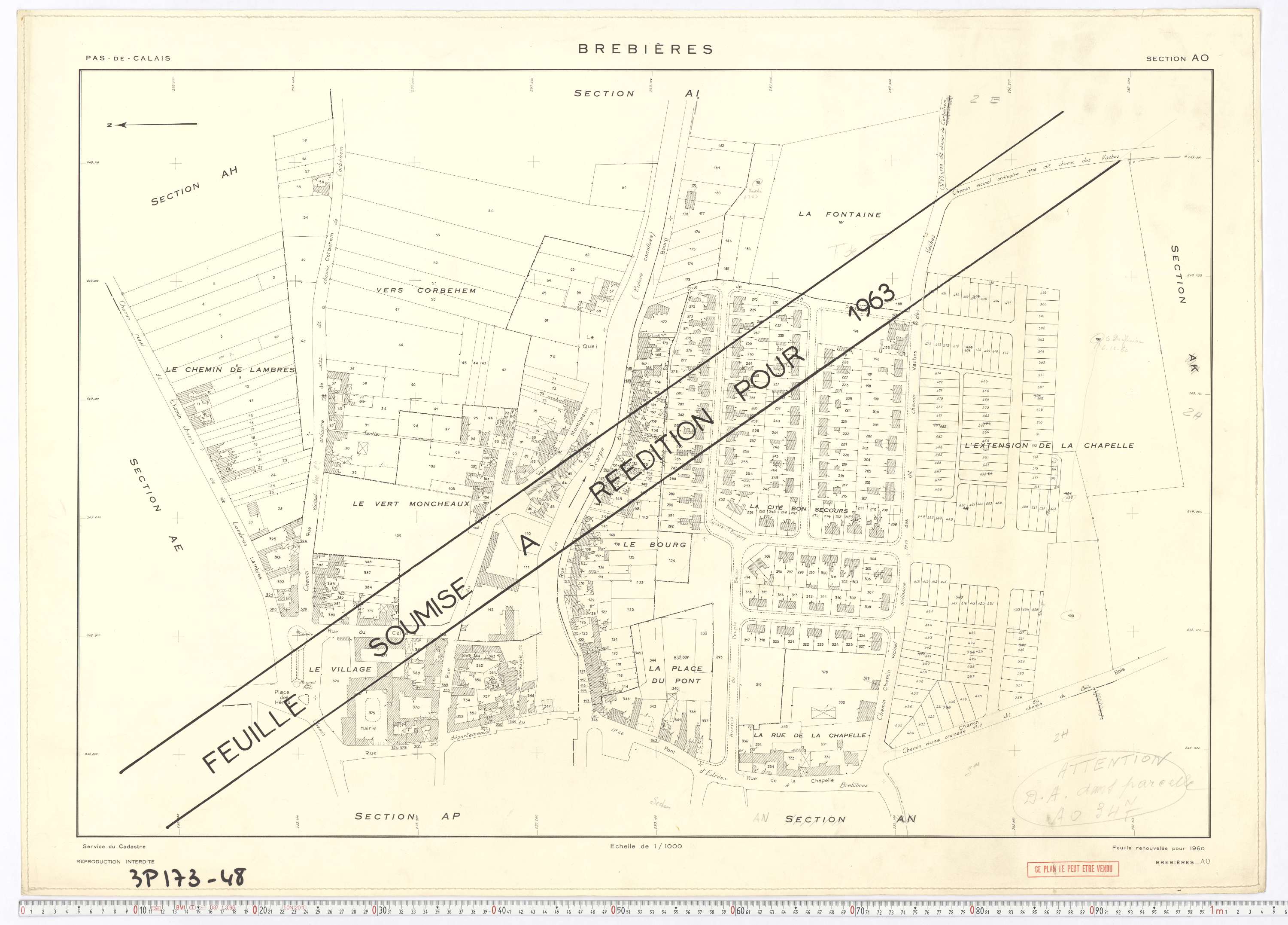 Brebières - Section AO.