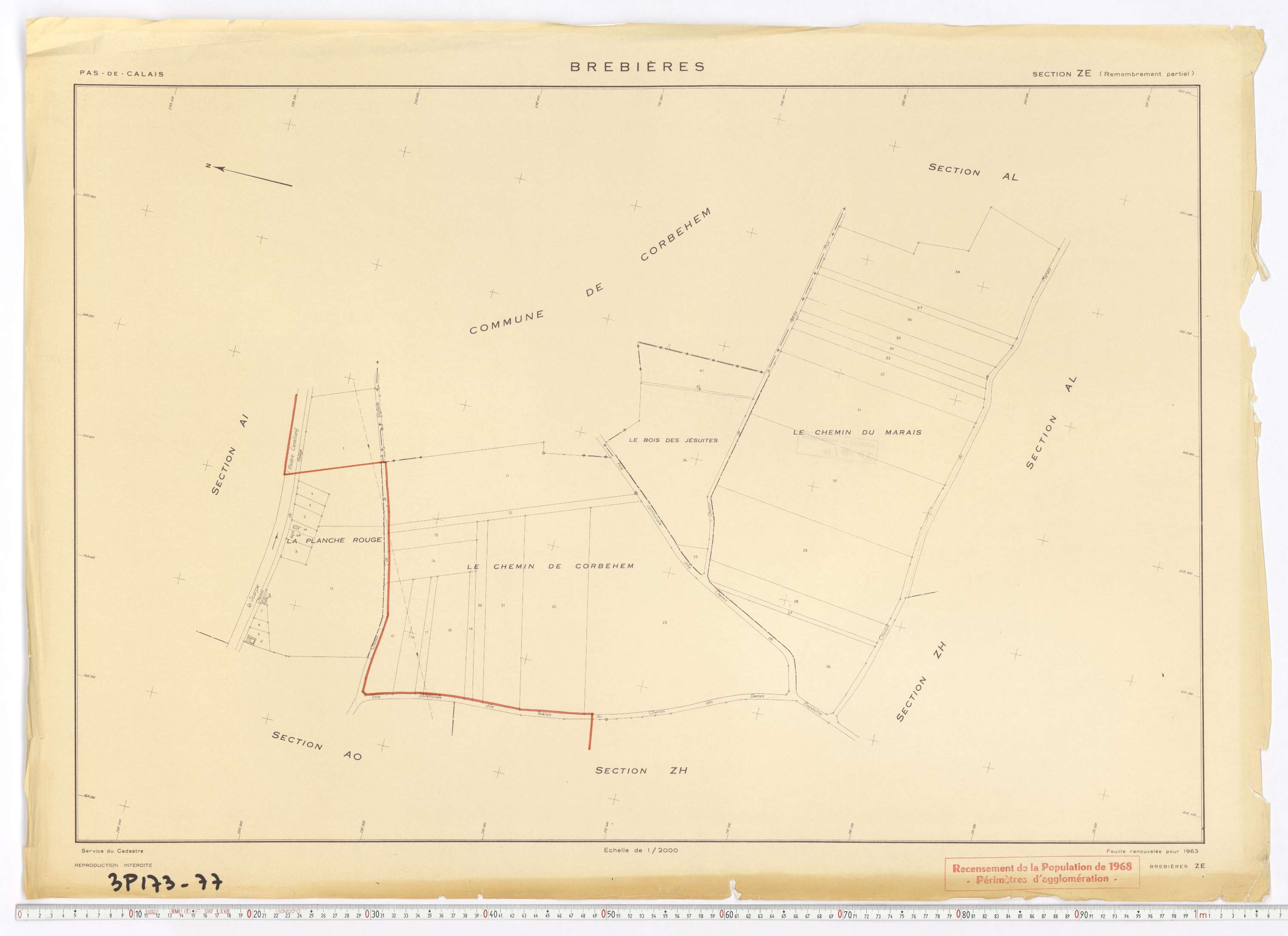 Brebières - Section ZE.