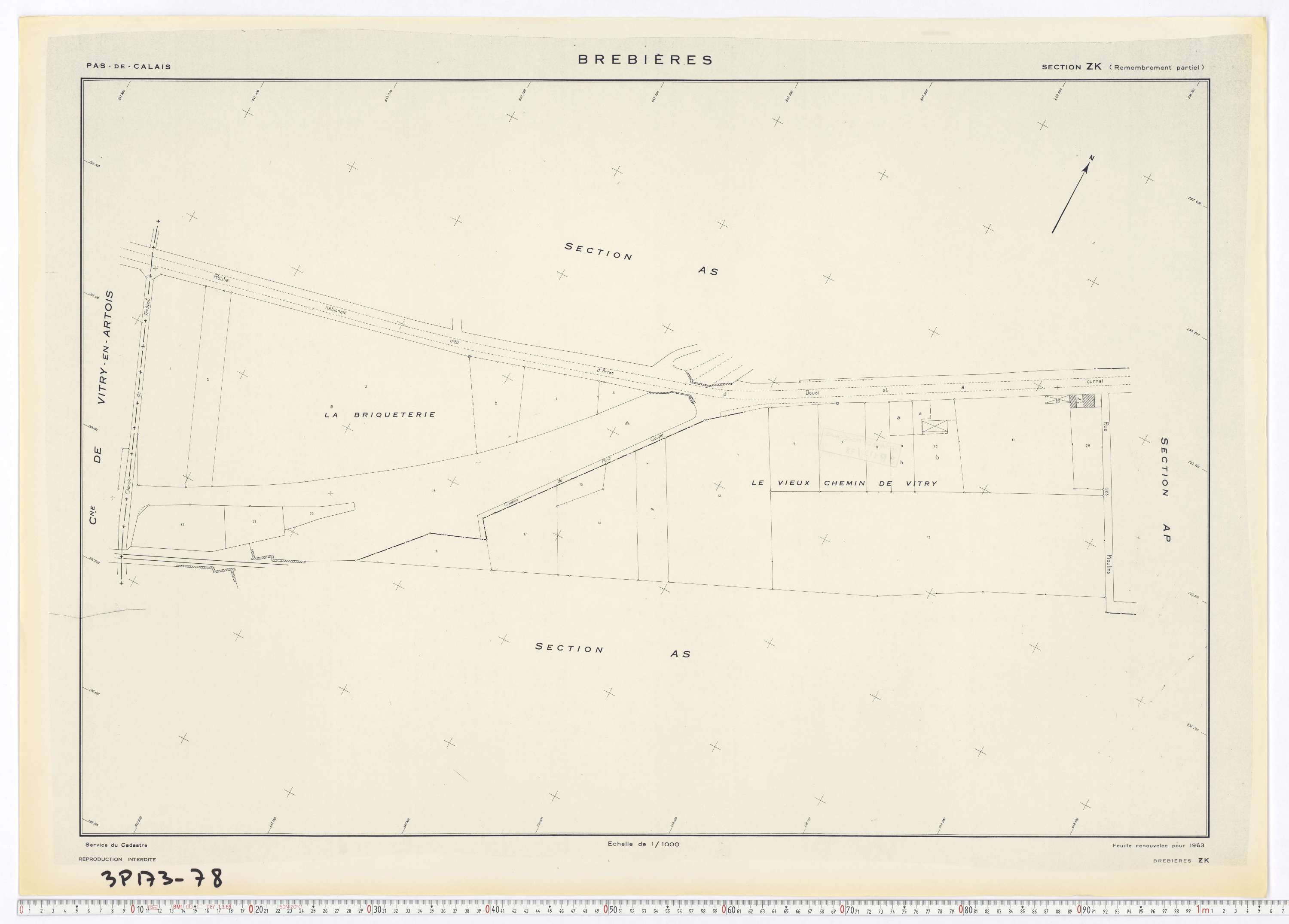 Brebières - Section ZK.