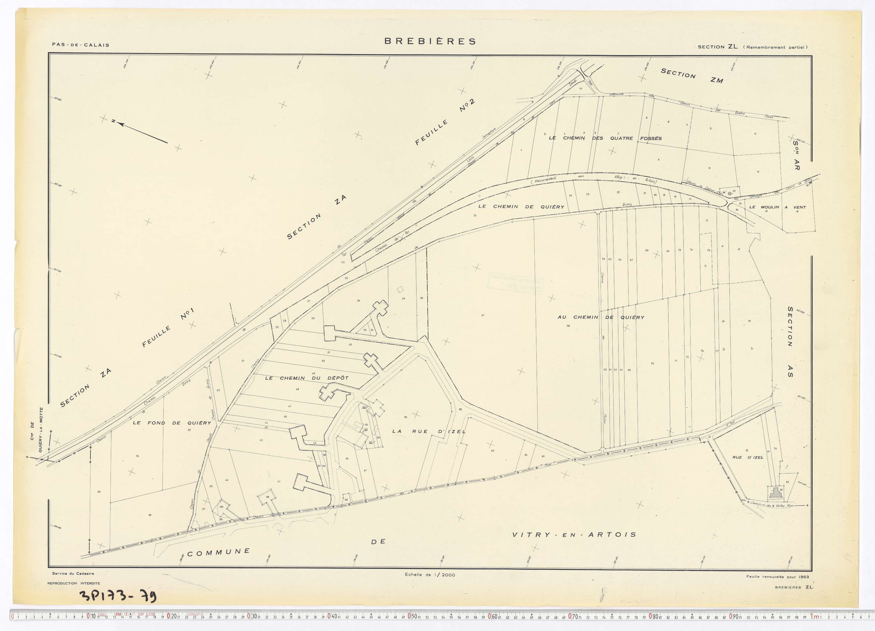 Brebières - Section ZL.