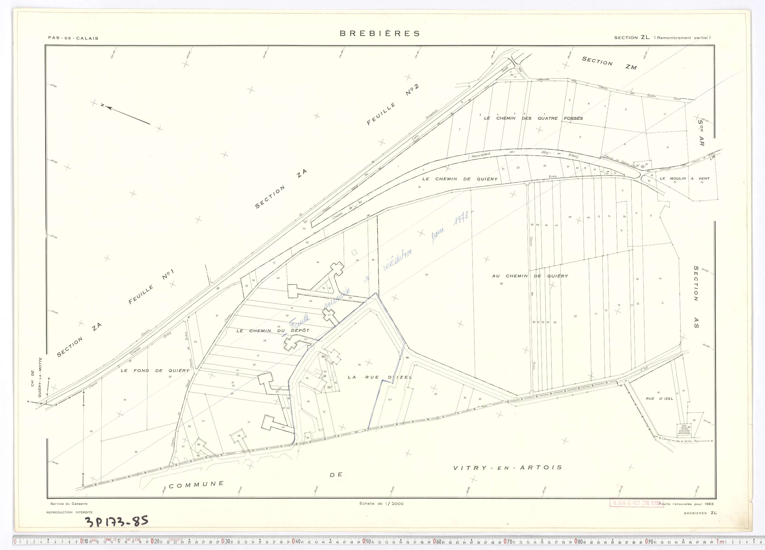 Brebières - Section ZL.