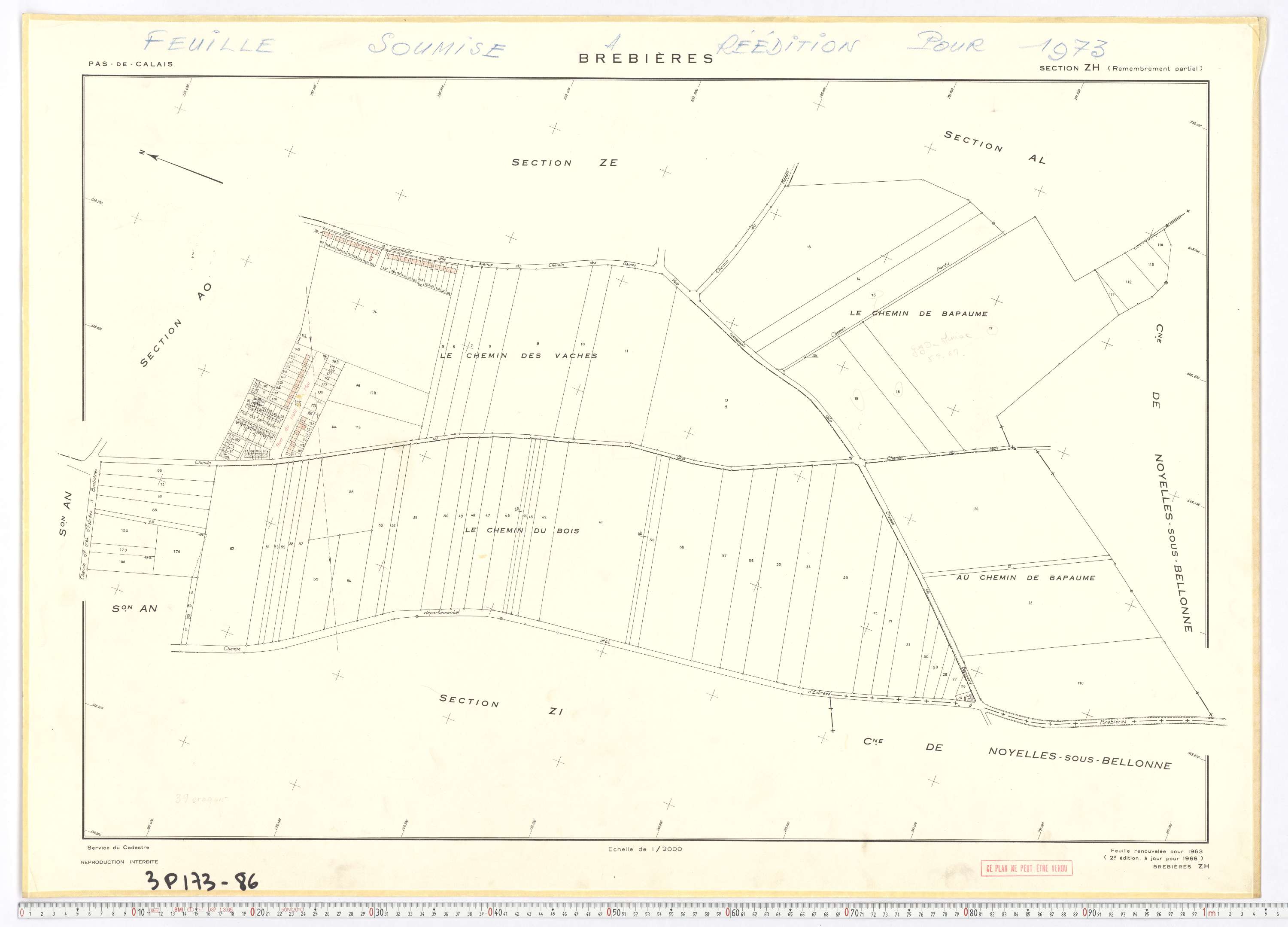 Brebières - Section ZH.