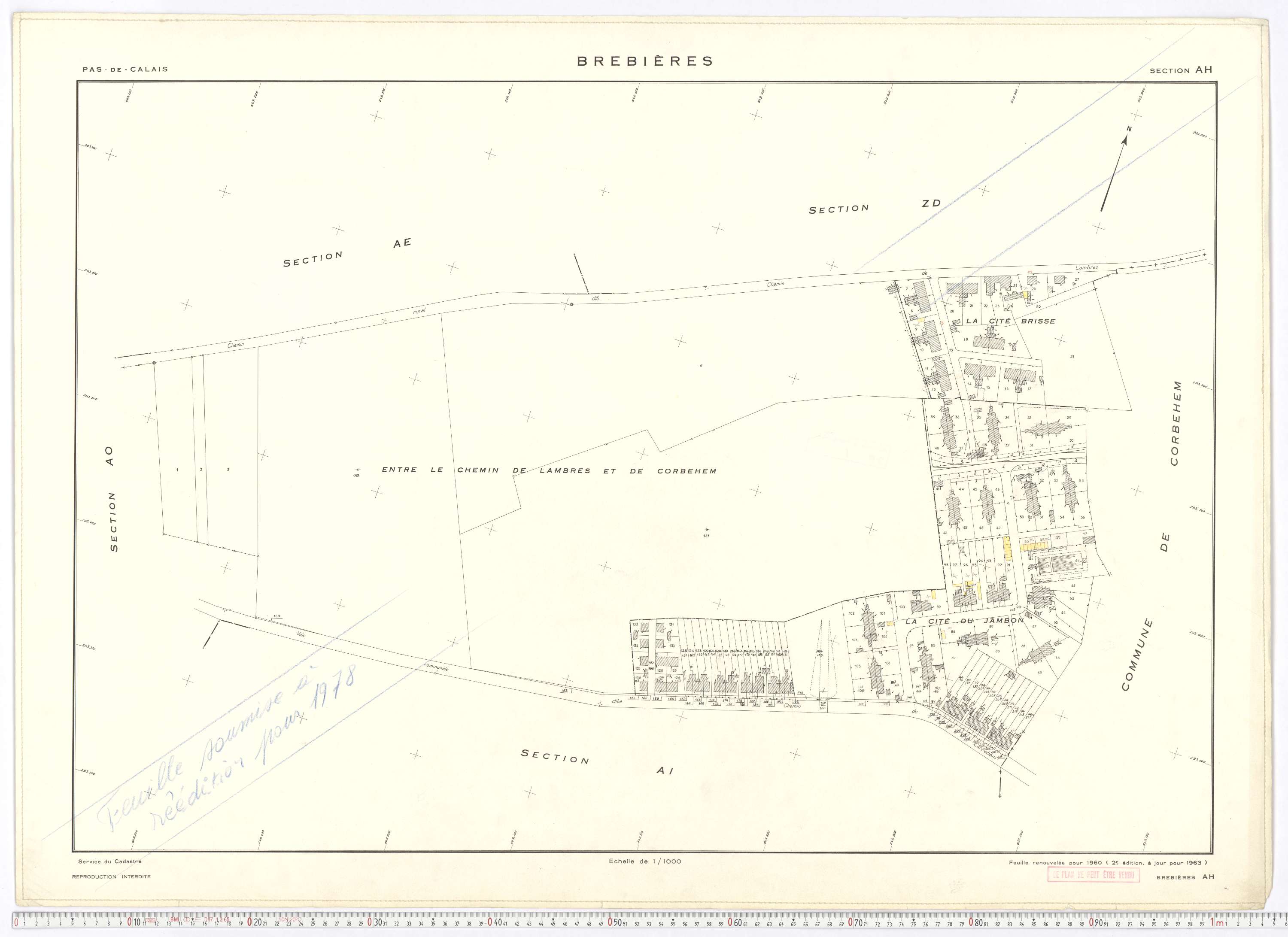 Brebières - Section AH.