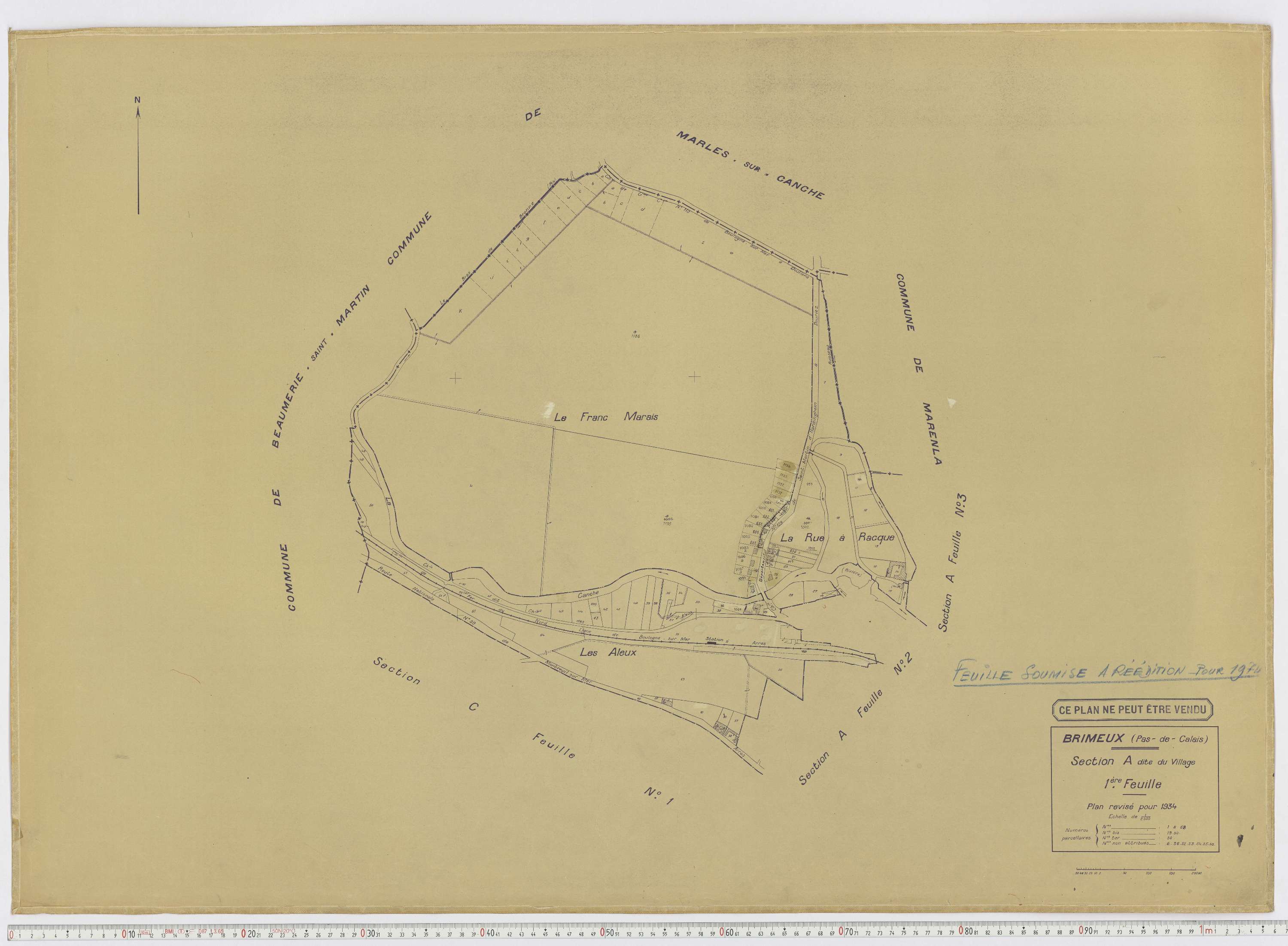 Brimeux - Section A, feuille 1.