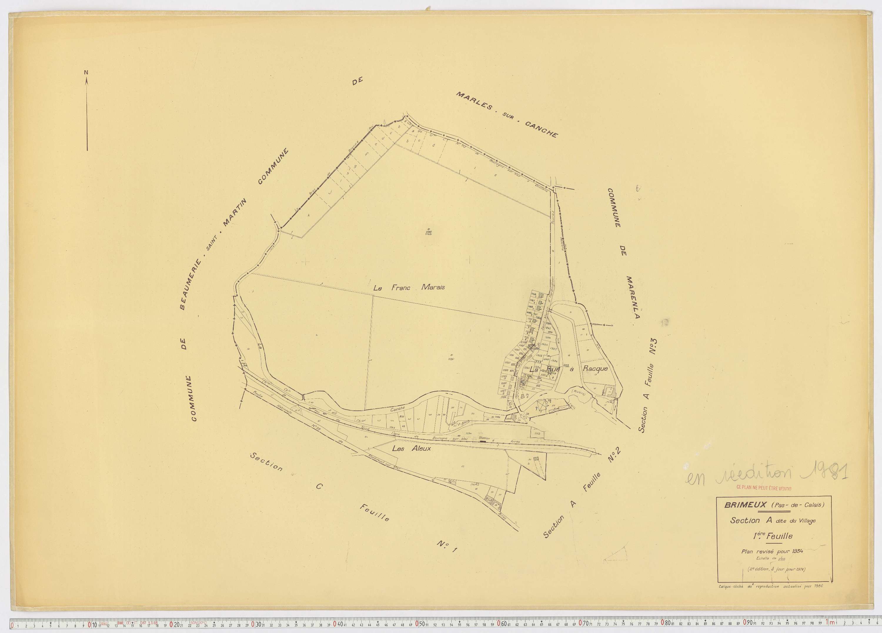 Brimeux - Section A, feuille 1.