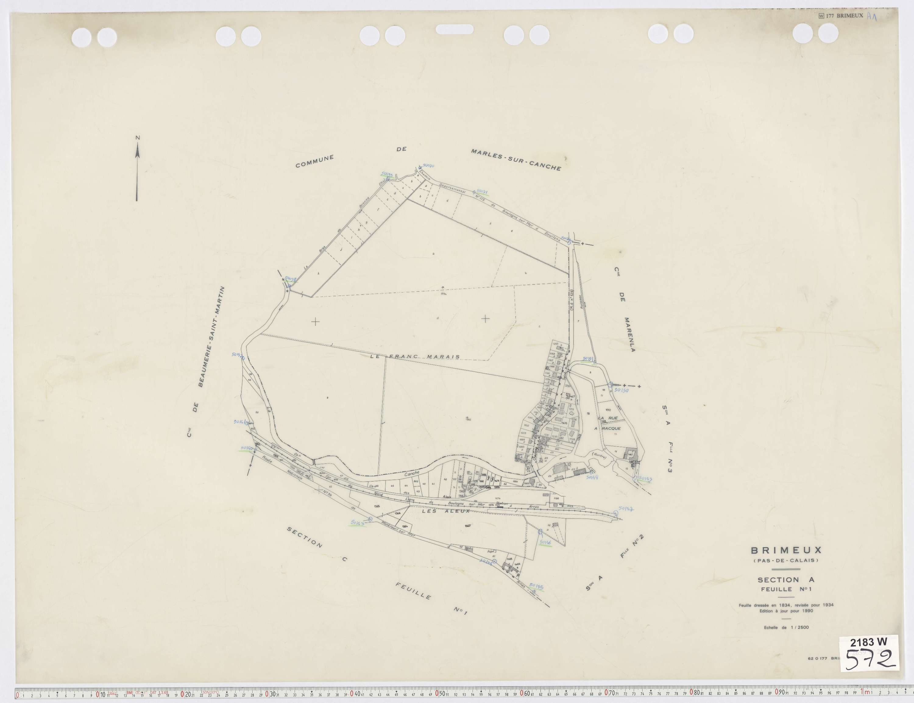 Brimeux - Section A, feuille 1.