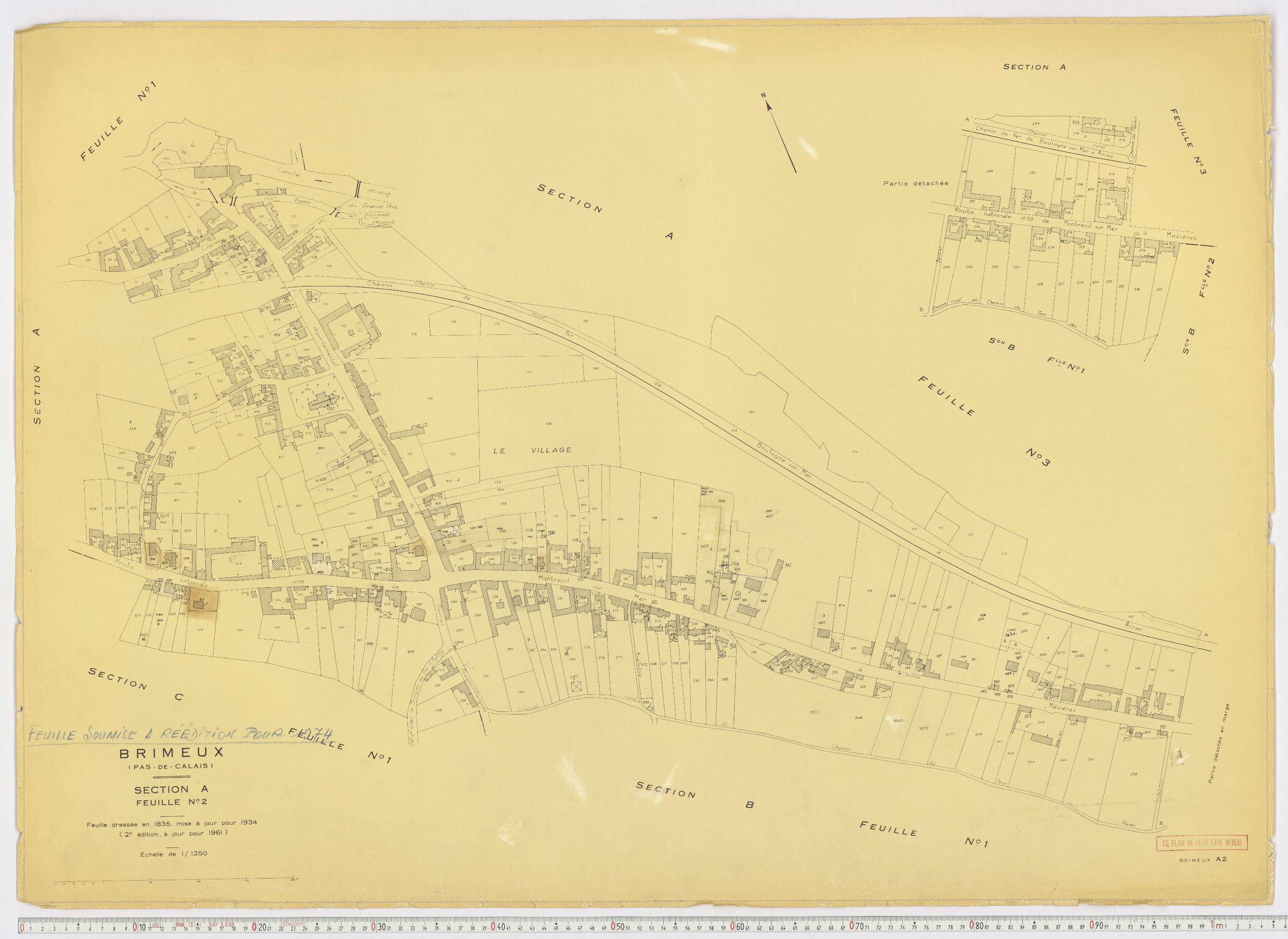 Brimeux - Section A, feuille 2.