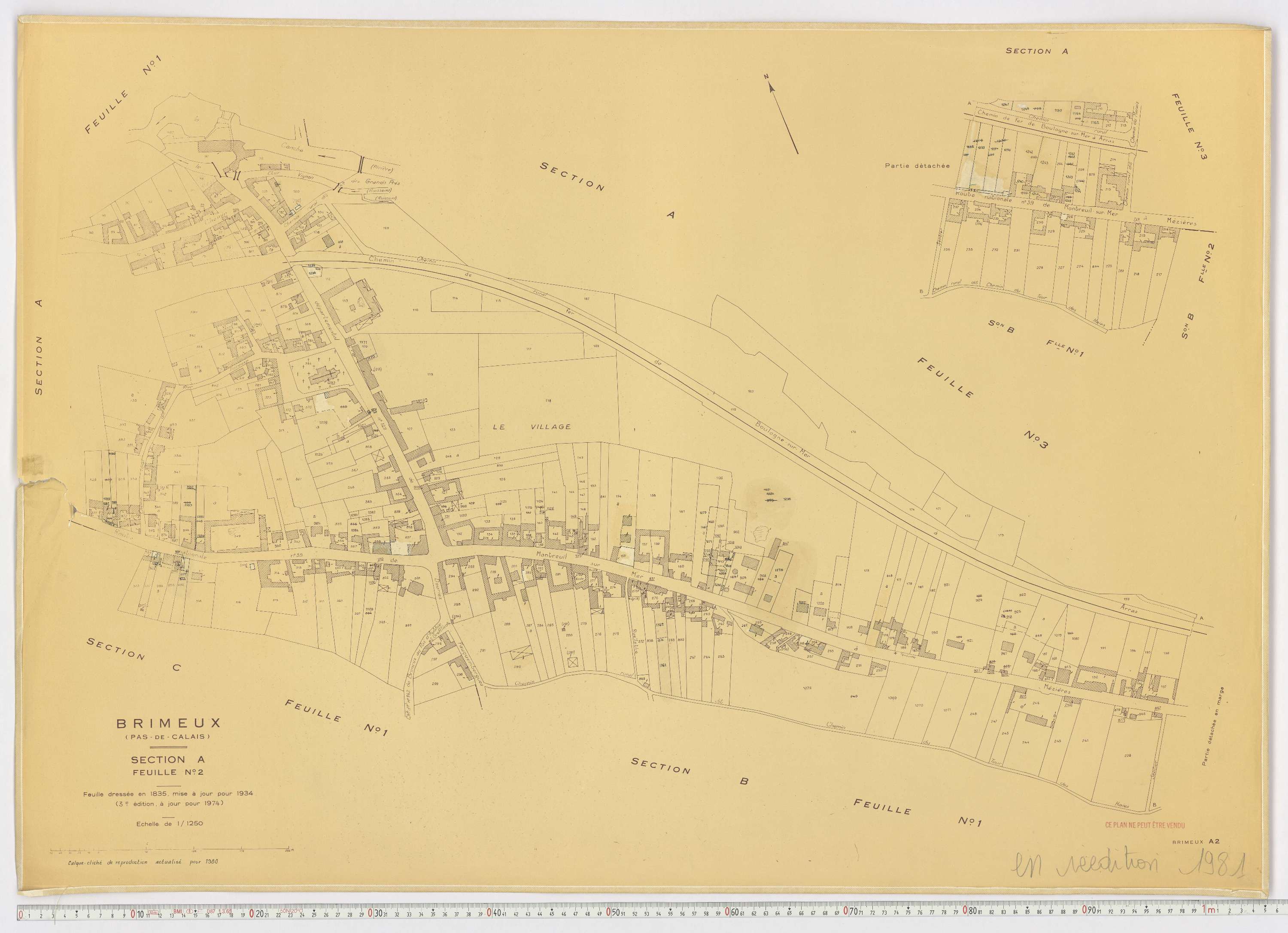Brimeux - Section A, feuille 2.