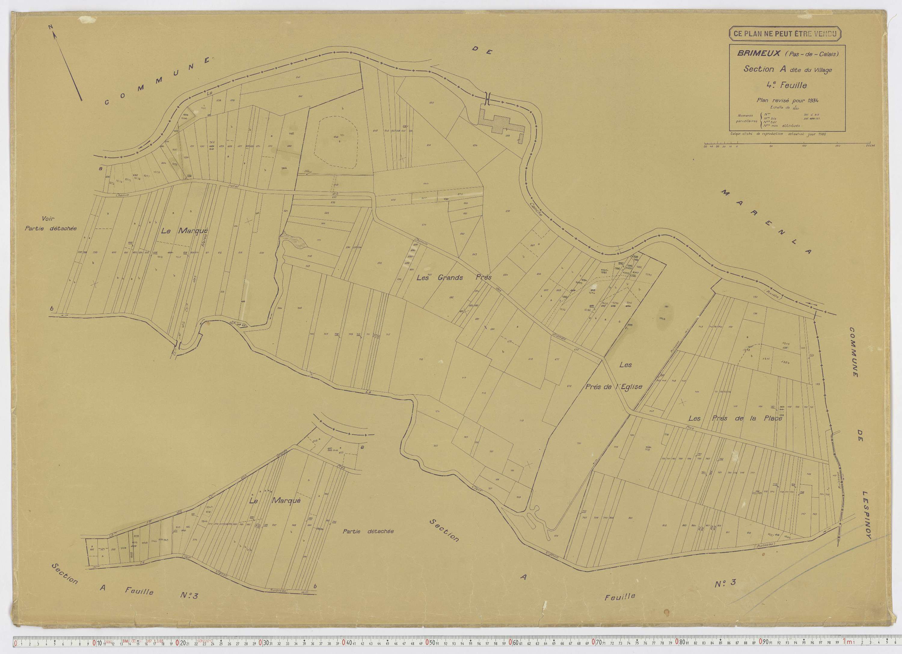 Brimeux - Section A, feuille 4.