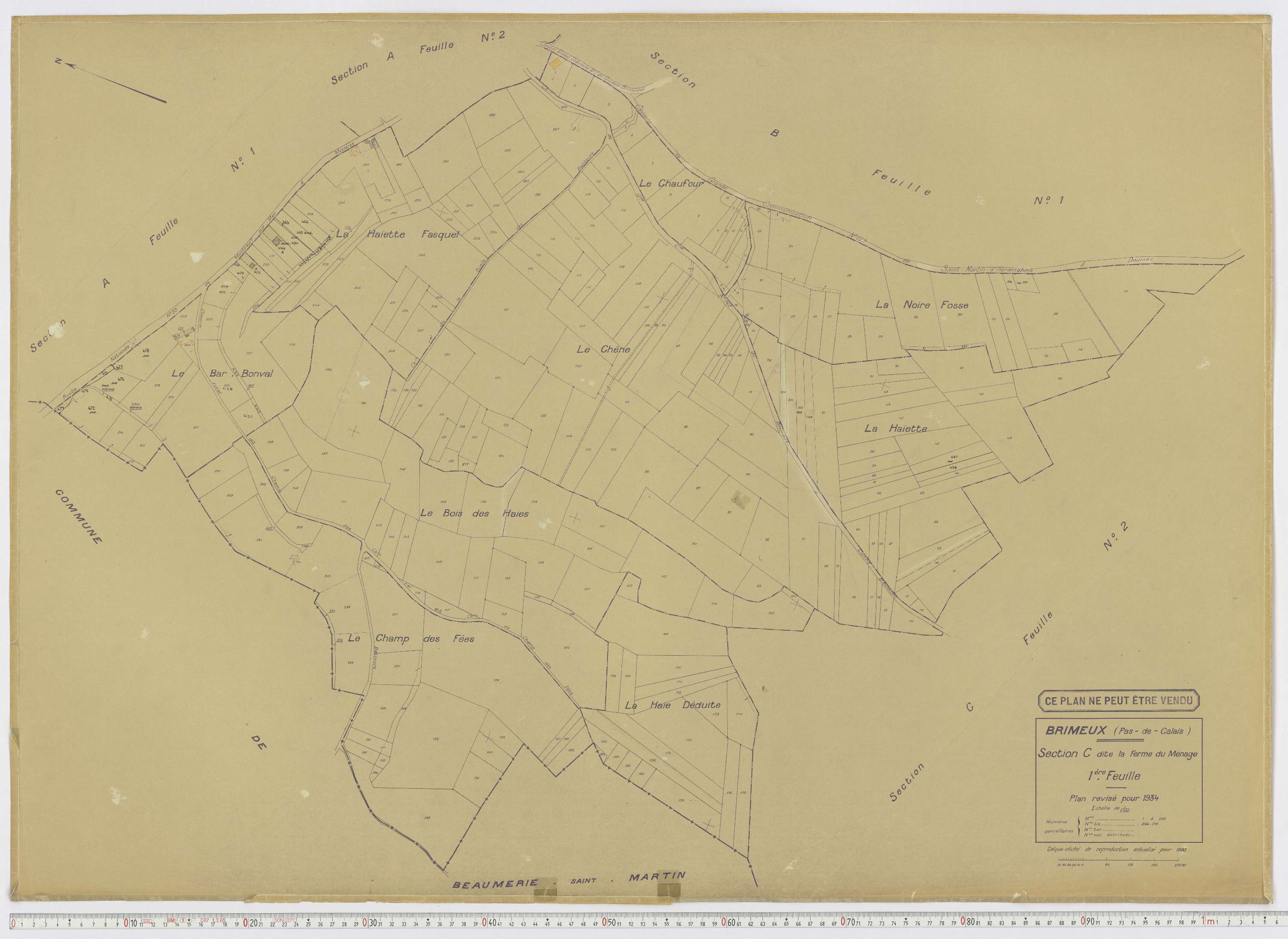 Brimeux - Section C, feuille 1.