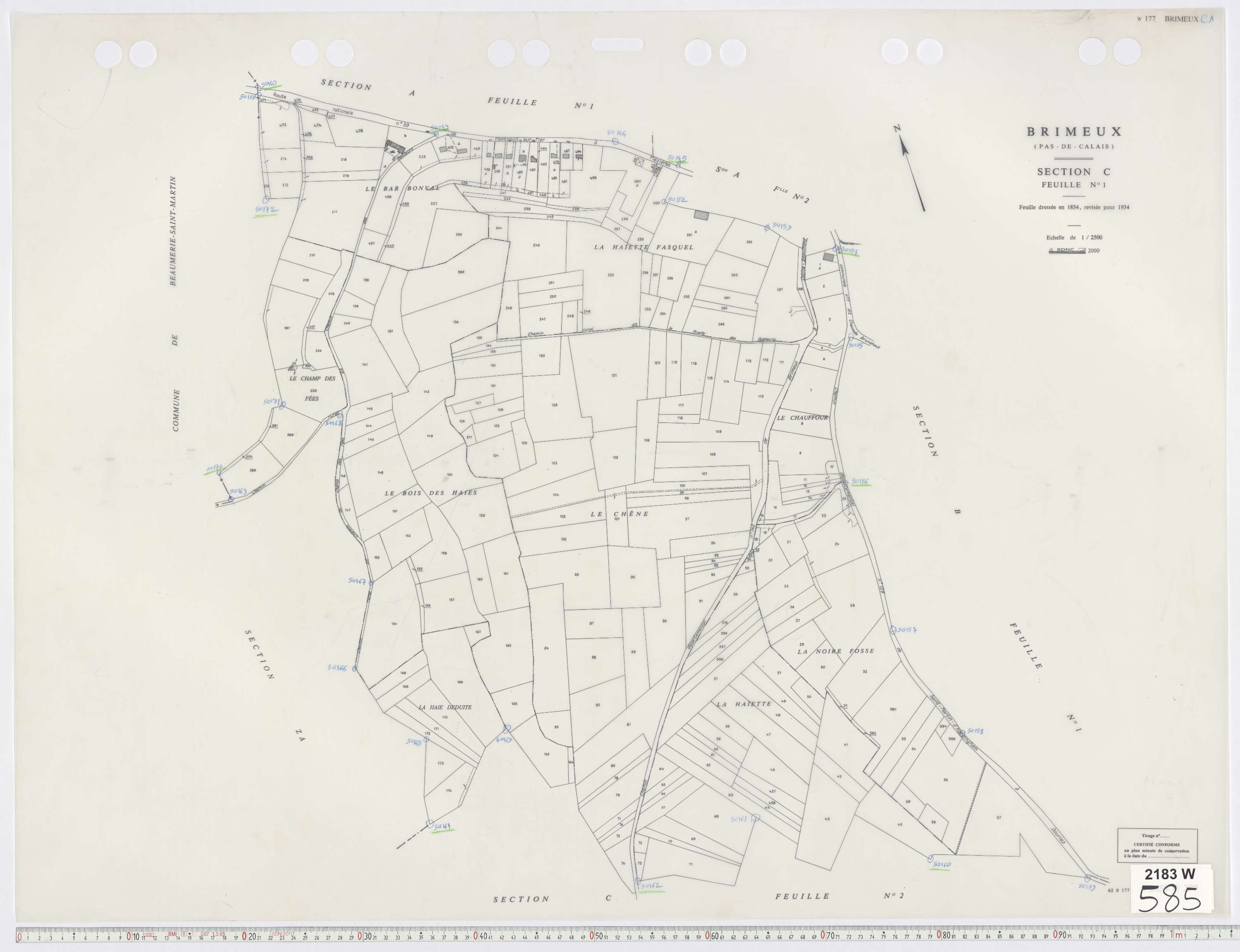 Brimeux - Section C, feuille 1.