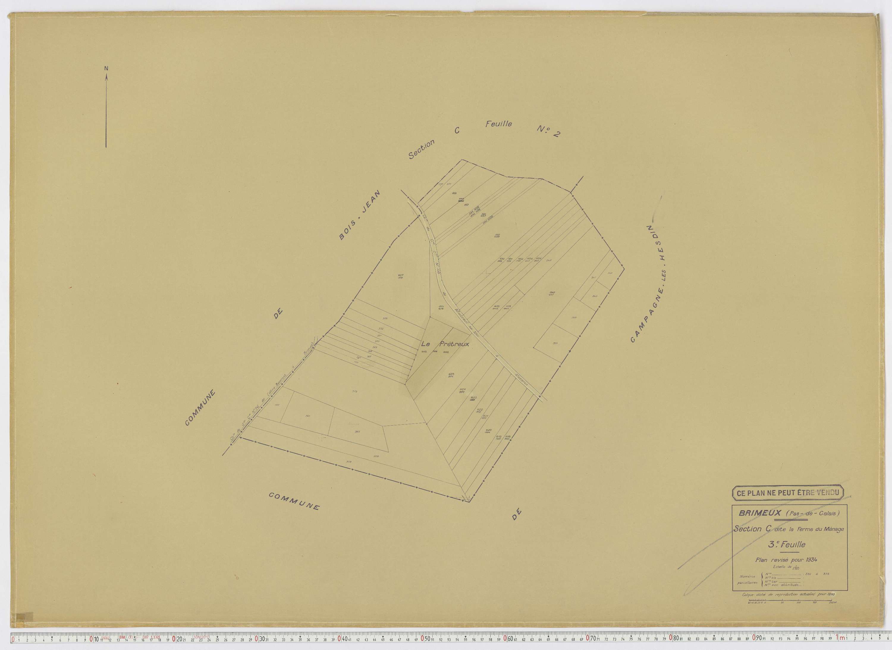 Brimeux - Section C, feuille 3.