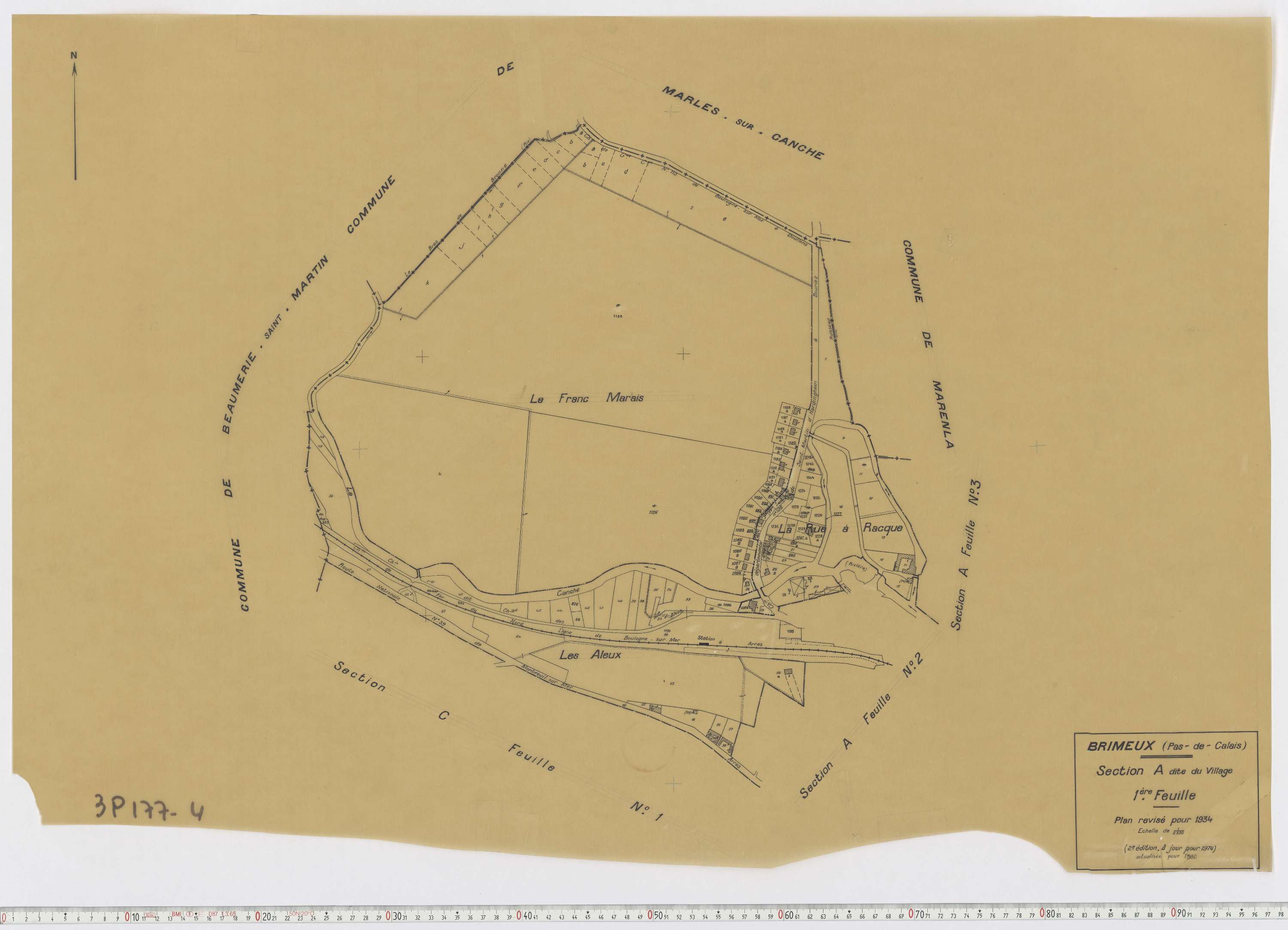 Brimeux - Section A, feuille 1.