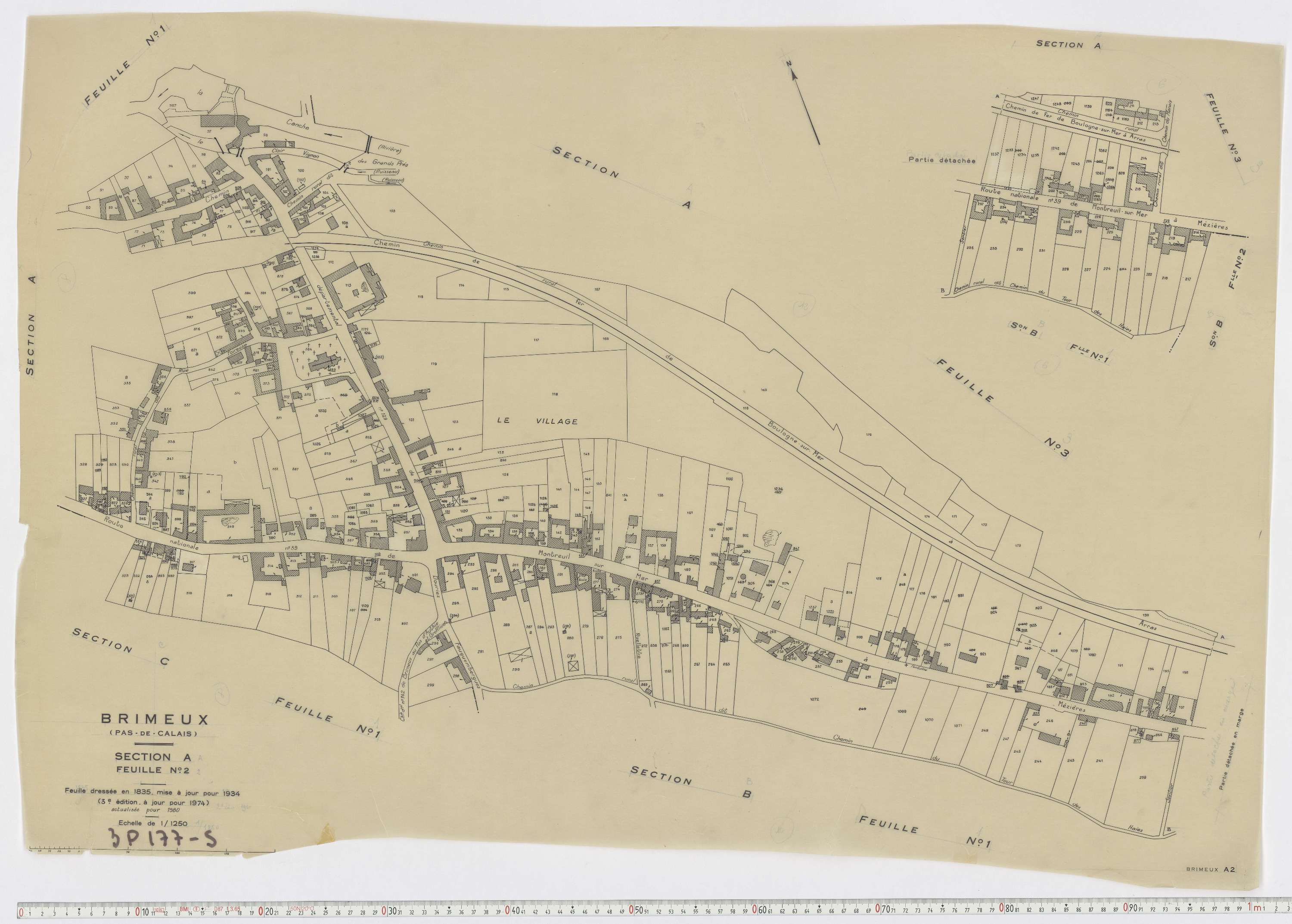 Brimeux - Section A, feuille 2.