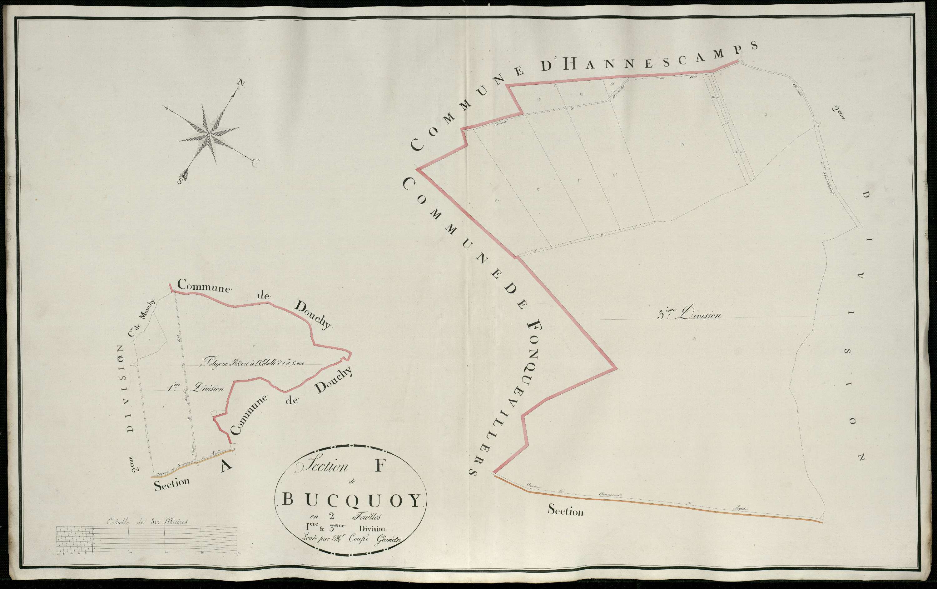 Bucquoy - Section F, 1re et 3e feuilles