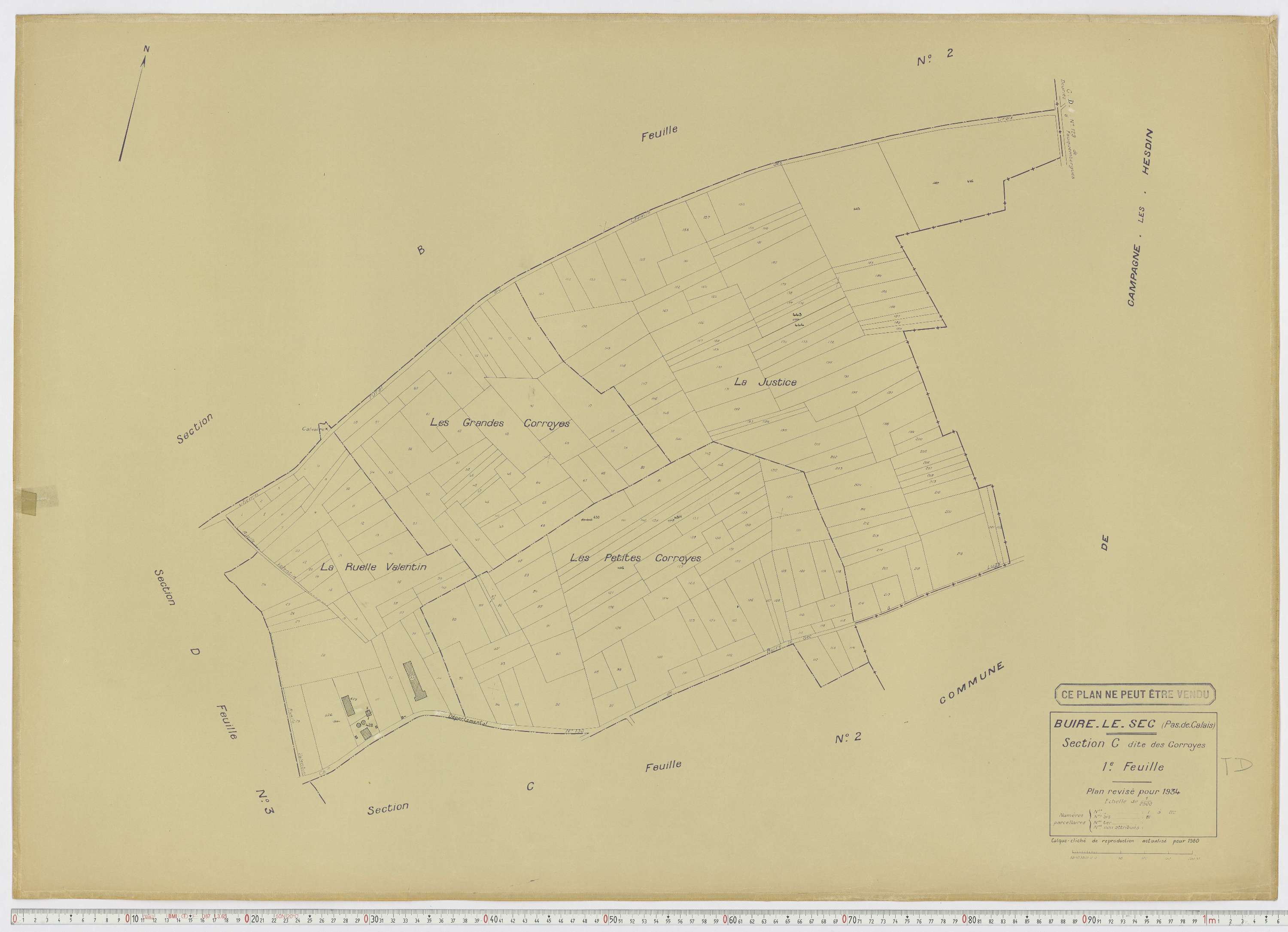 Buire-le-Sec - Section C, feuille 1.