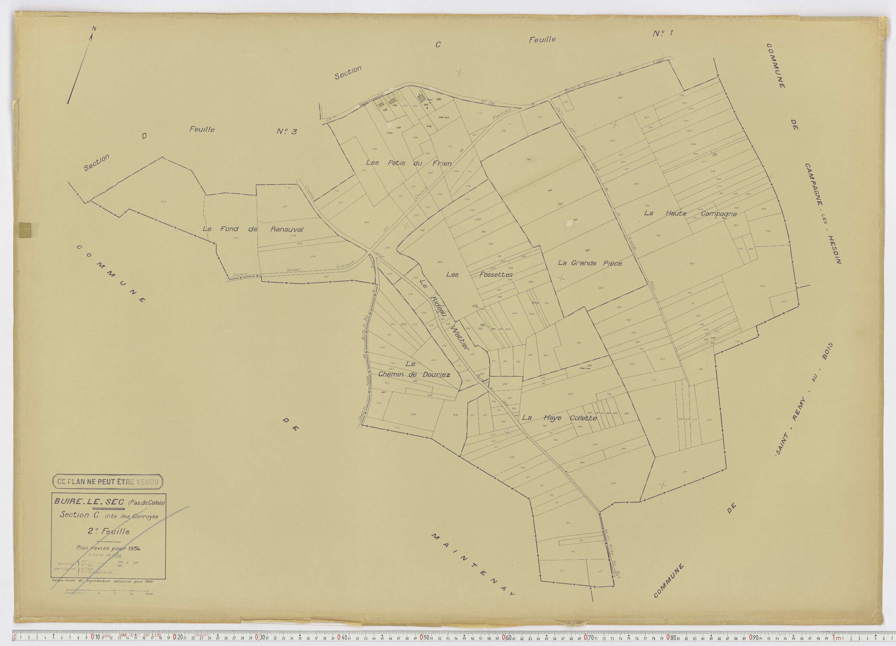 Buire-le-Sec - Section C, feuille 2.