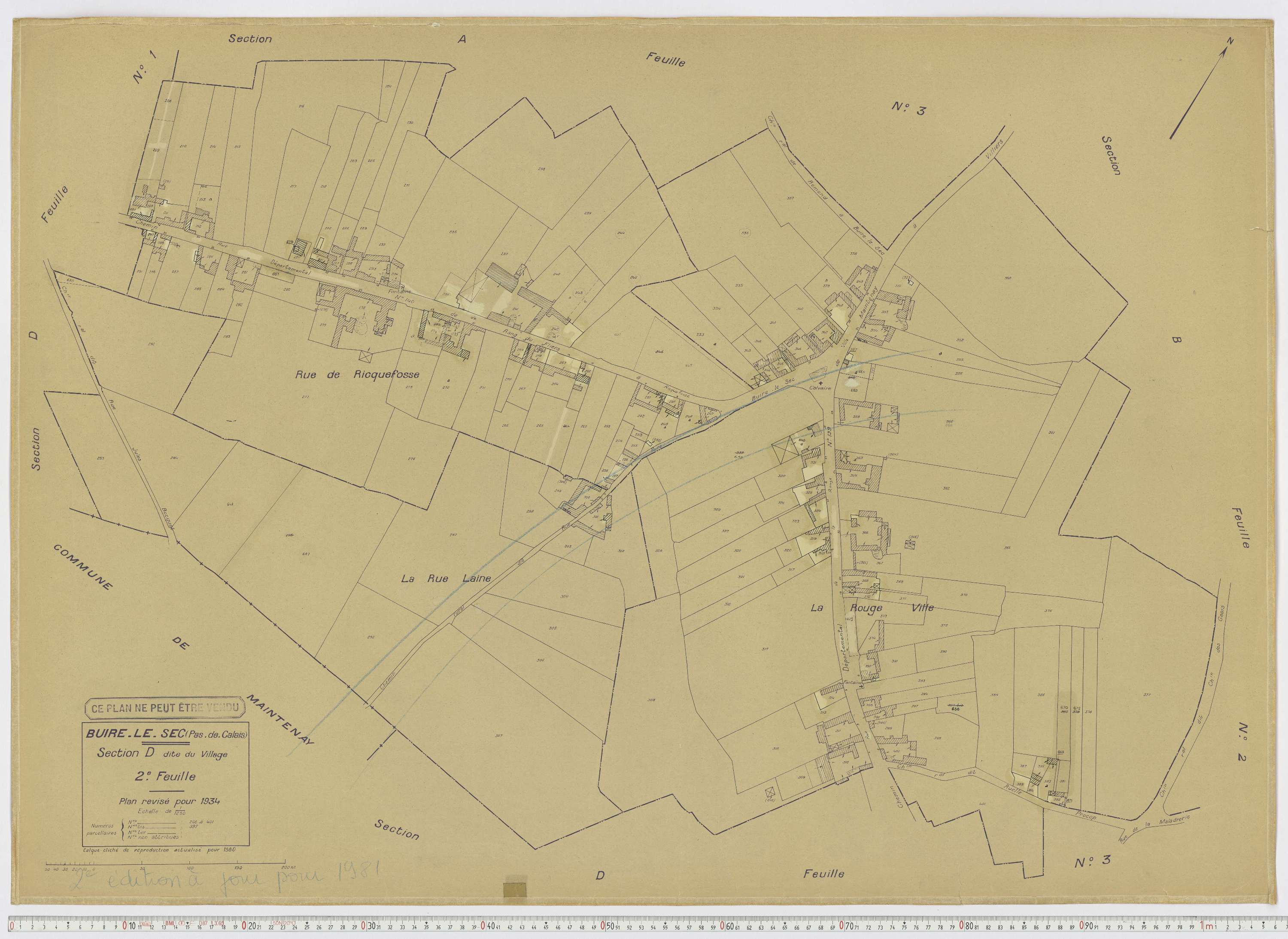 Buire-le-Sec - Section D, feuille 2.