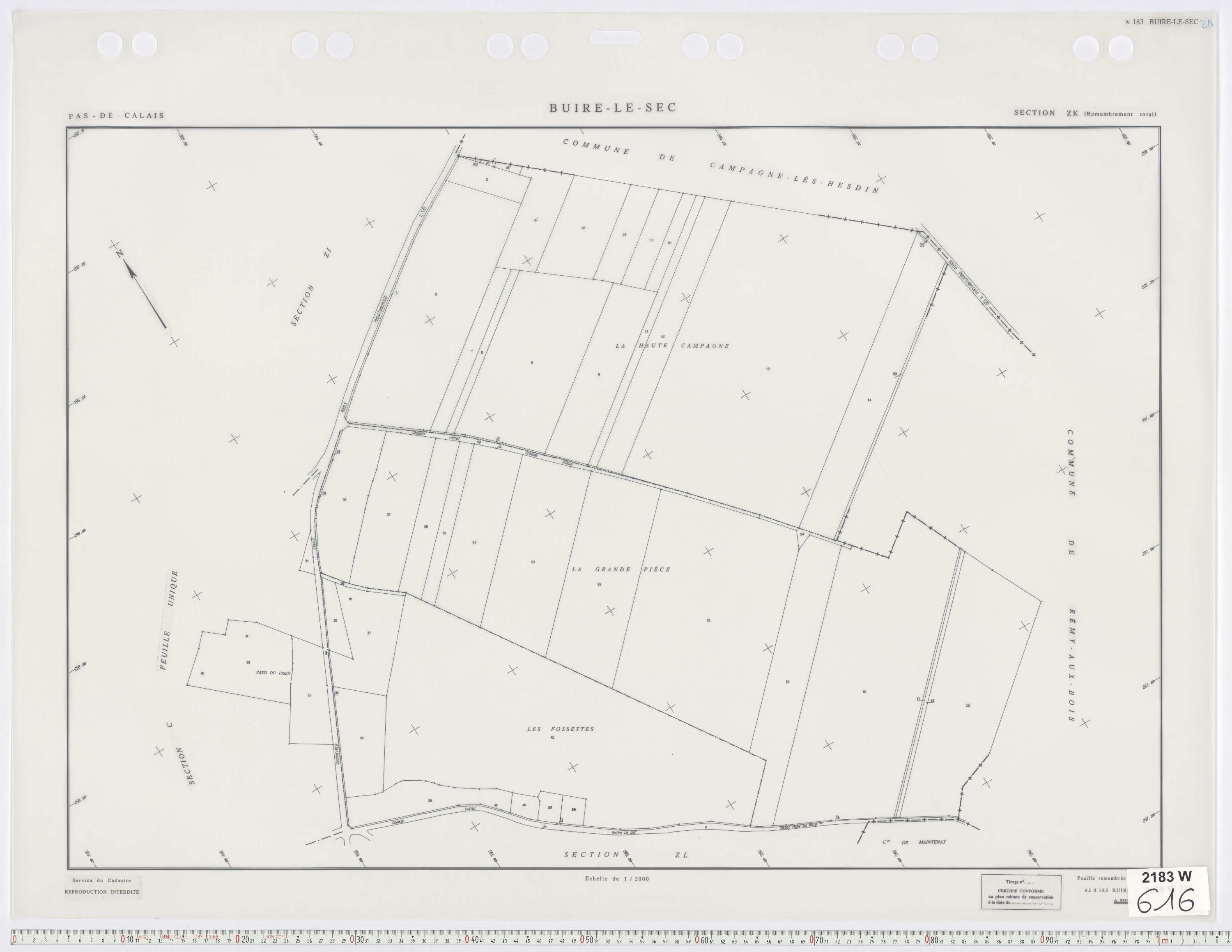 Buire-le-Sec - Section ZK.
